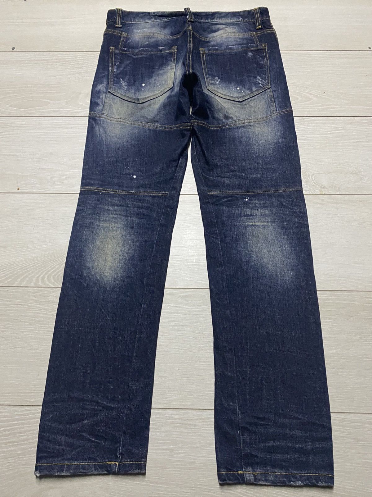 Japanese Brand Vintage AnotherShop Rag Paint Splatter Faded Skinny Jeans Size US 31 - 2 Thumbnail