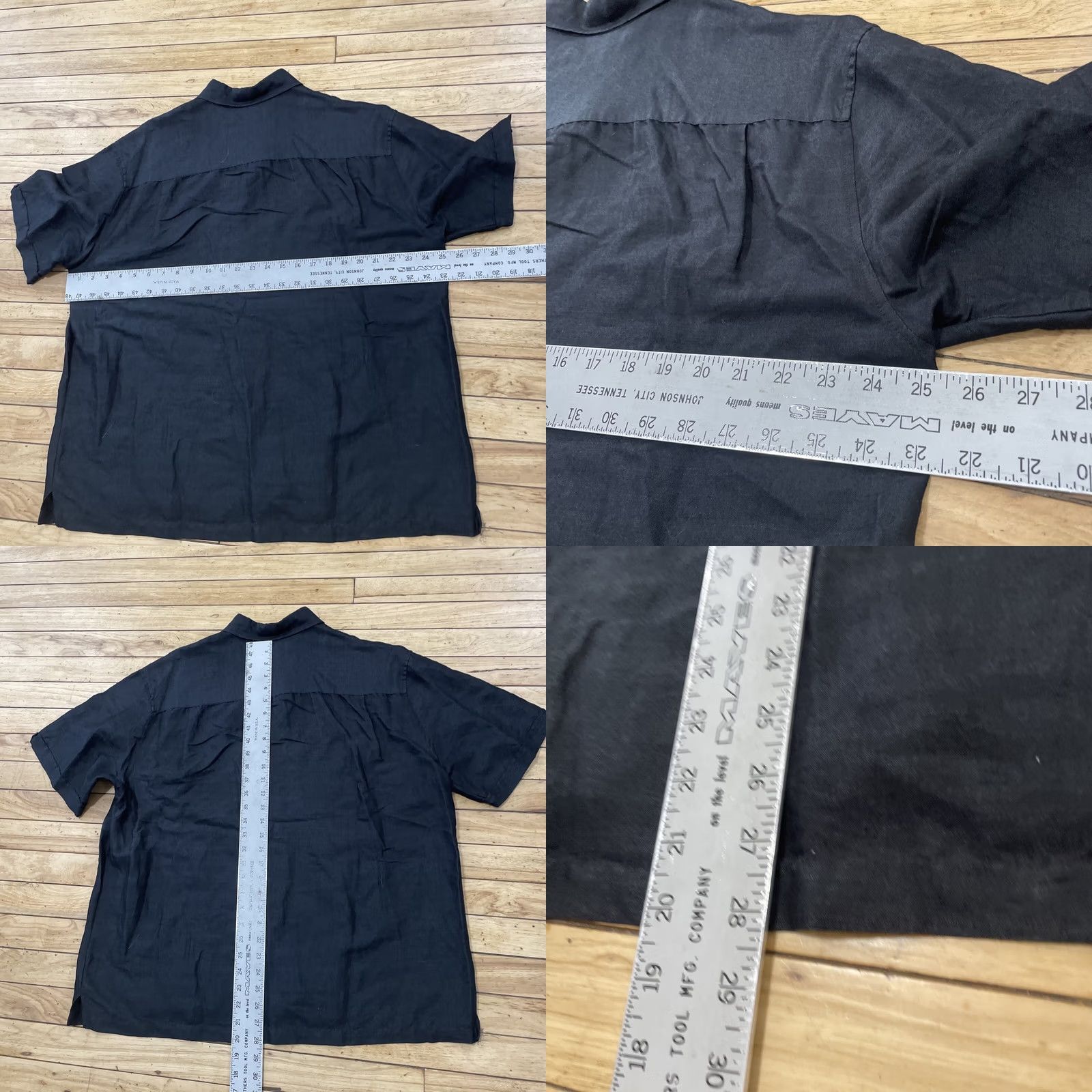 Cubavera VINTAGE Cubavera Ramie Rayon Shirt Men XL Guayabera Cubano Vtg 90s Vertical Stripe Black Size US XL / EU 56 / 4 - 8 Thumbnail