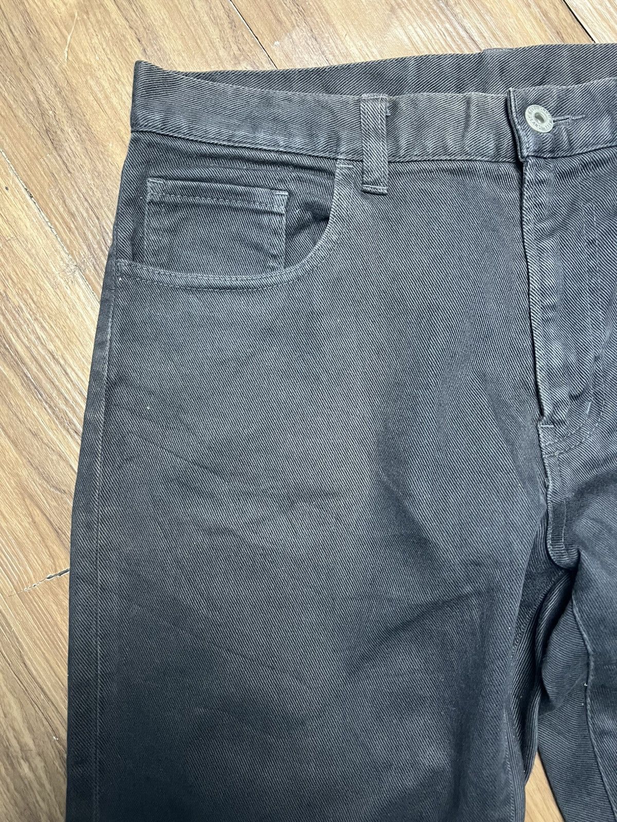 PPFM PPFM Japanese Brand Dark Grey Faded Denim Jeans (40) Size US 31 - 5 Thumbnail