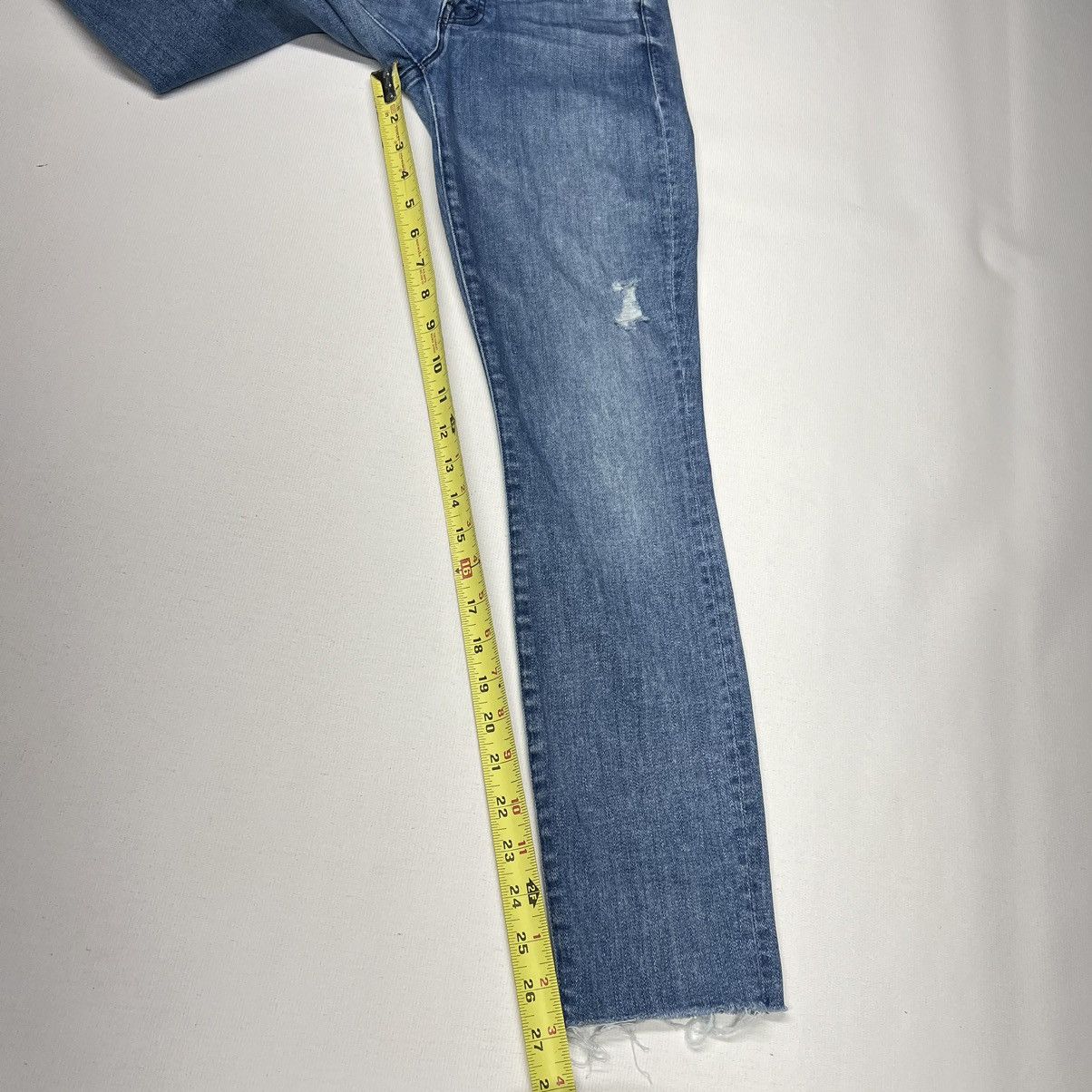 MOTHER Mother Jeans The Stunner Ankle Fray Graffiti Girl Distressed Size 24" / US 00 / IT 34 - 19 Thumbnail