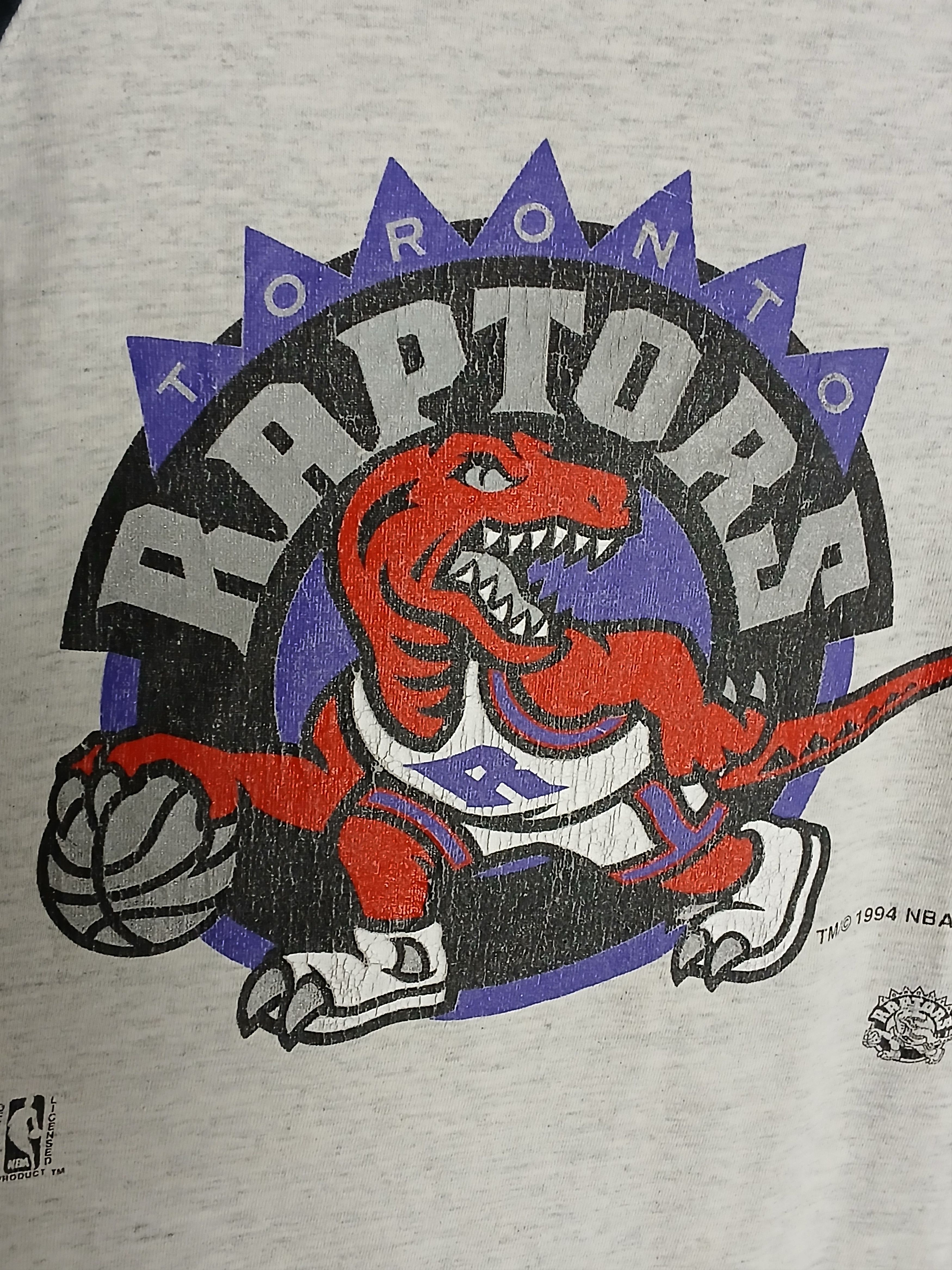 NBA × Vintage Vintage 1994 NBA Toronto Raptors Basketball T-Shirt Size US L / EU 52-54 / 3 - 3 Thumbnail
