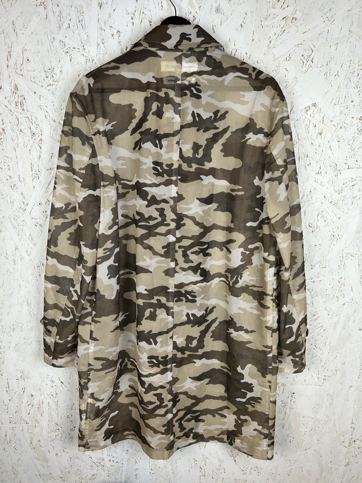 Comme des Garcons SHIRT Comme Des Garcons Shirt Mesh Camo Trench Coat S10104 S Size US S / EU 44-46 / 1 - 5 Thumbnail