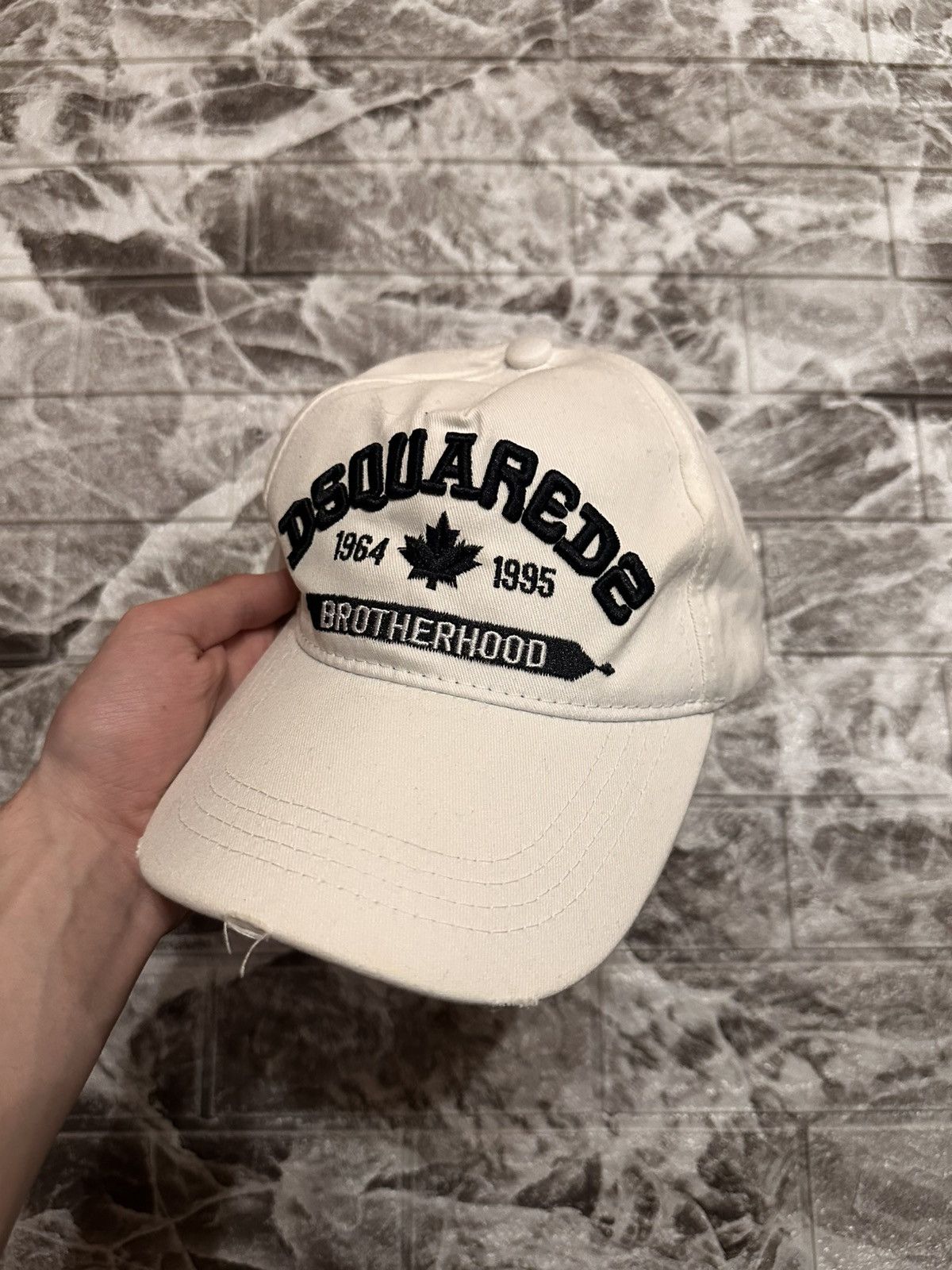 Japanese Brand Dsquared Style Brotherhood Cap – White One Size Size ONE SIZE - 3 Thumbnail