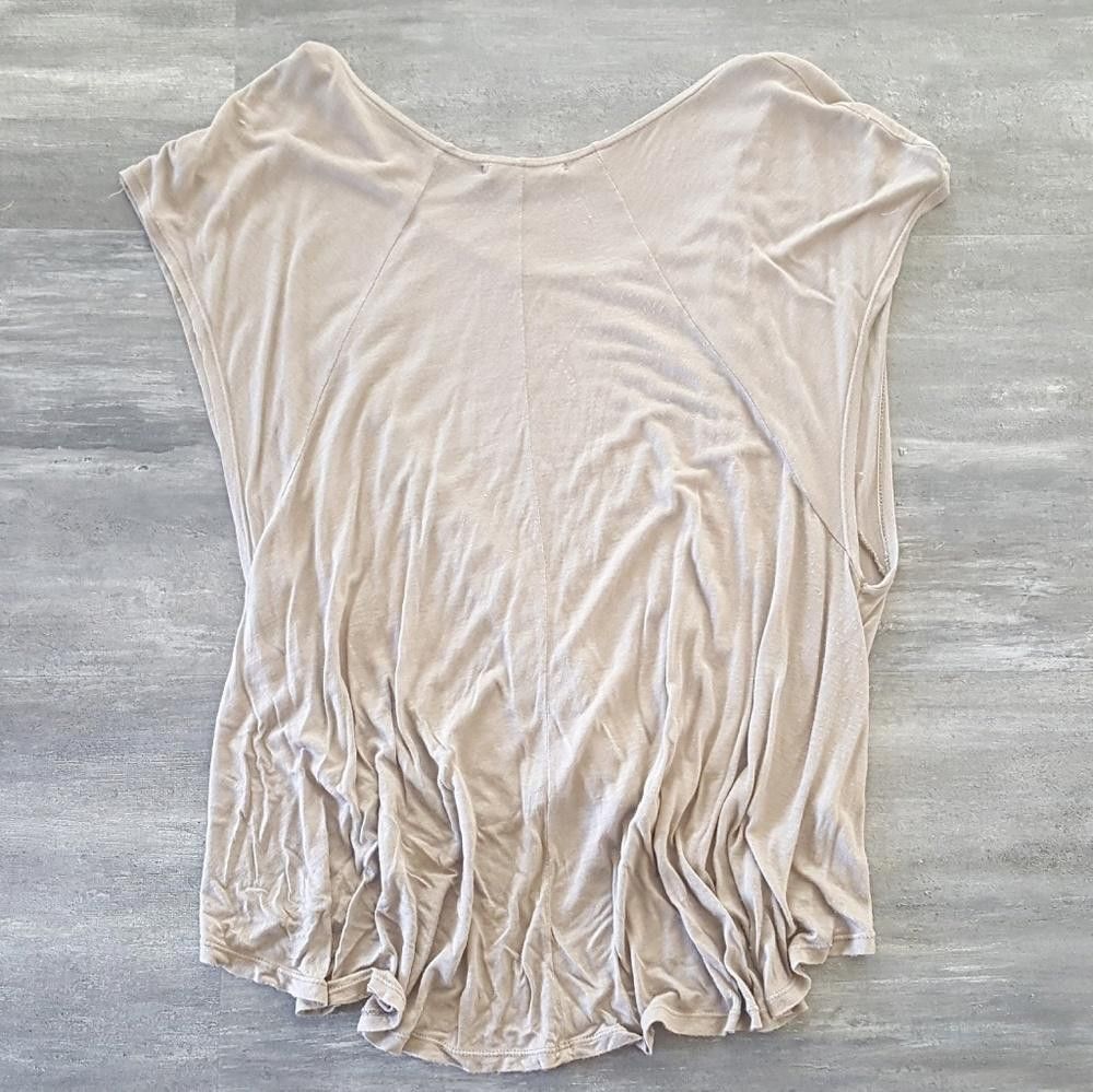 Designer Light Chocolate High Low Melville Short Sleeve Size ONE SIZE - 2 Thumbnail
