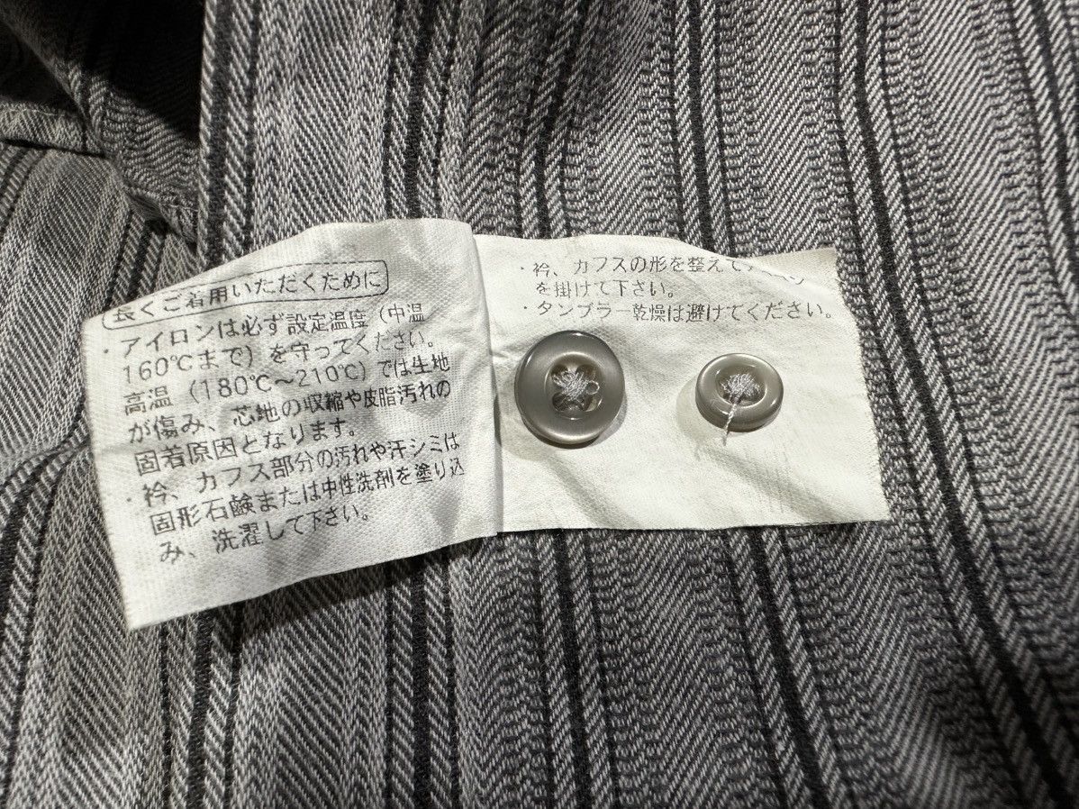 Japanese Brand × Kansai Yamamoto × Yohji Yamamoto 🔥Rare Vintage Kansai Yamamoto Striped Shirt Mandarin Collar Size US L / EU 52-54 / 3 - 8 Thumbnail
