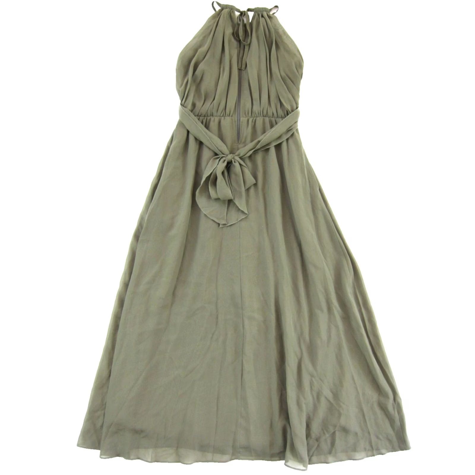 Vintage NWT Birdy Grey Moss Green High Neck Empire Long Maxi Sienna Dress S Size S / US 4 / IT 40 - 2 Thumbnail