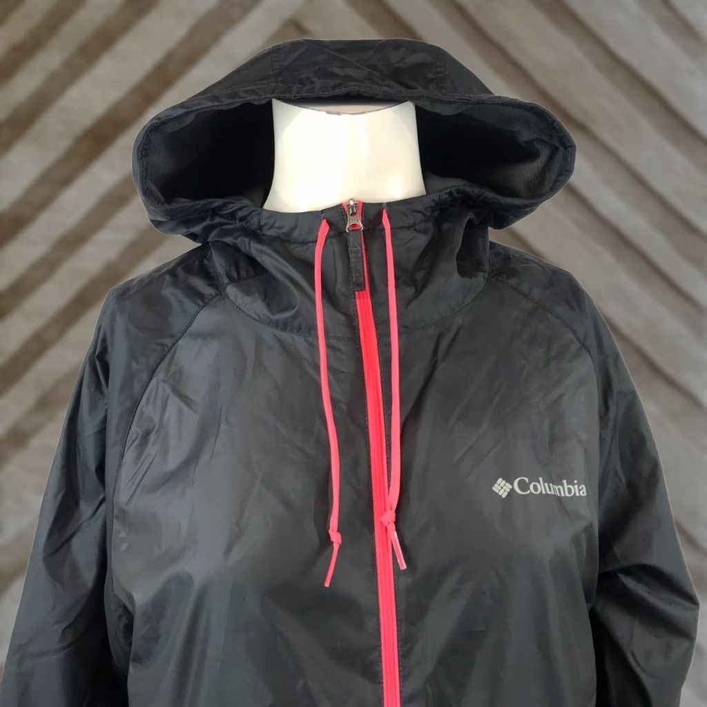 Pinko Columbia Jacket Womens SMALL Black PINK HOODED FULL ZIP FLEECE LINED COAT Size S / US 4 / IT 40 - 1 Thumbnail