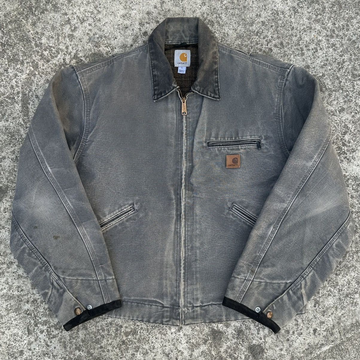 Carhartt Crazy Vintage 00s Faded Carhartt Detroit Jacket J97 GVL Size US L / EU 52-54 / 3 - 1 Thumbnail
