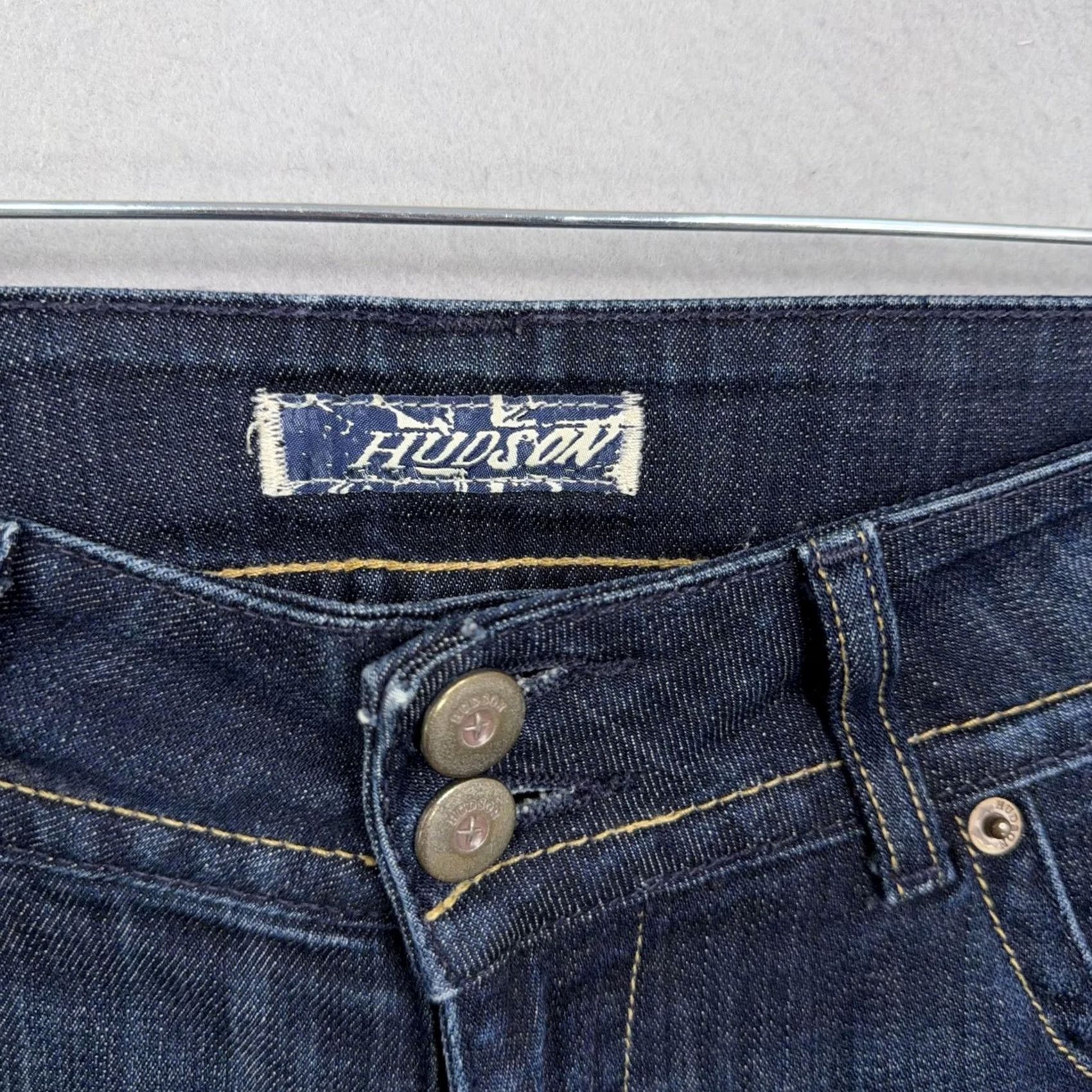 Hudson Hudson Womens 28 Bootcut Jeans Denim Blue 5-Pocket Regular Low Rise Stretch USA Made Y2K Size 28" / US 6 / IT 42 - 4 Thumbnail