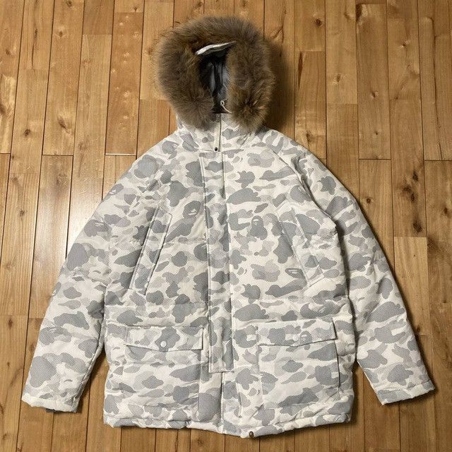 Bape BAPE Reflective Camo Fur Puffer Down Jacket a bathing ape Size US XXL / EU 58 / 5 - 2 Thumbnail