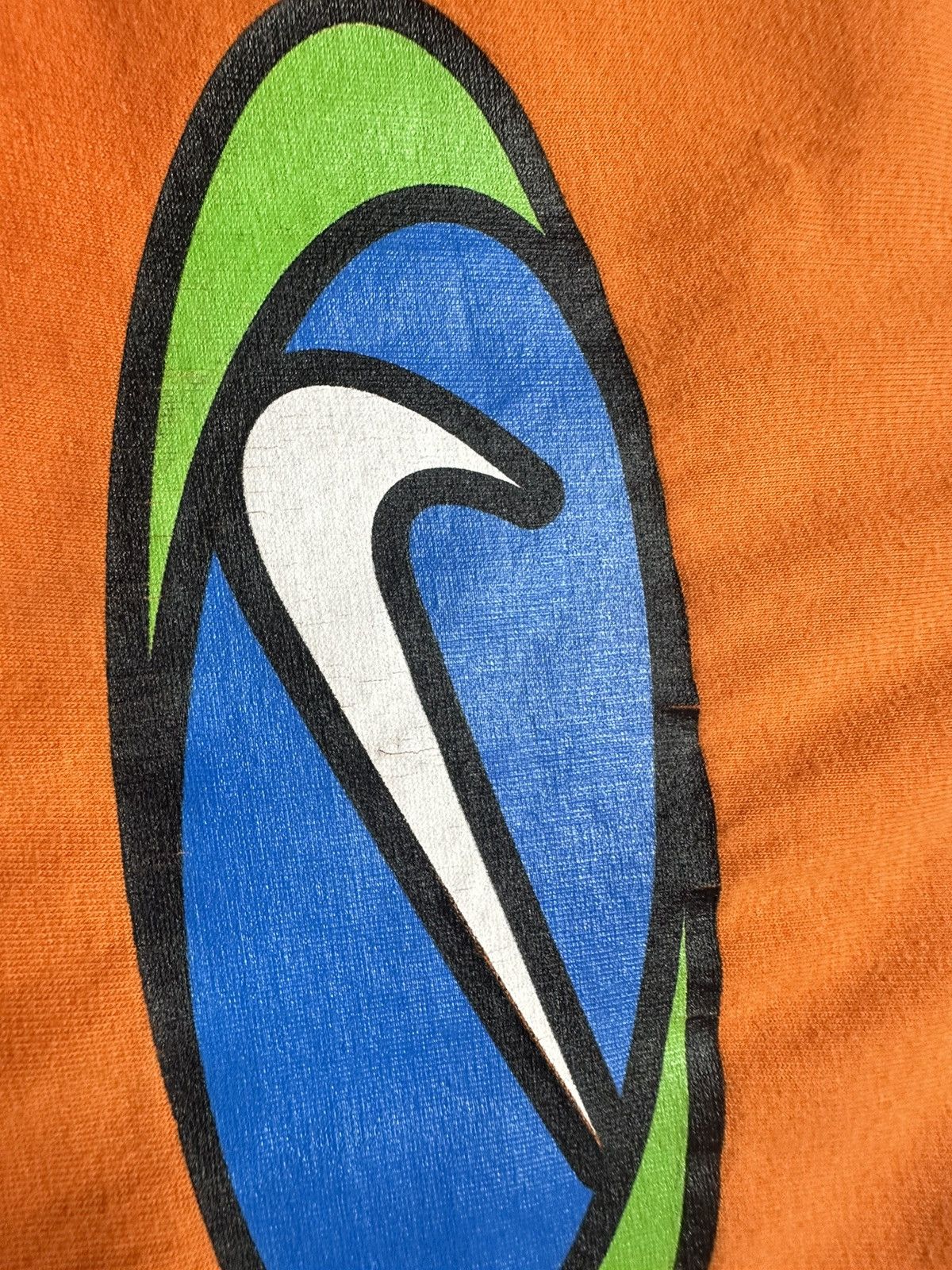 Nike × Vintage Vintage Nike orange tee big swoosh logo size S Size US S / EU 44-46 / 1 - 3 Thumbnail