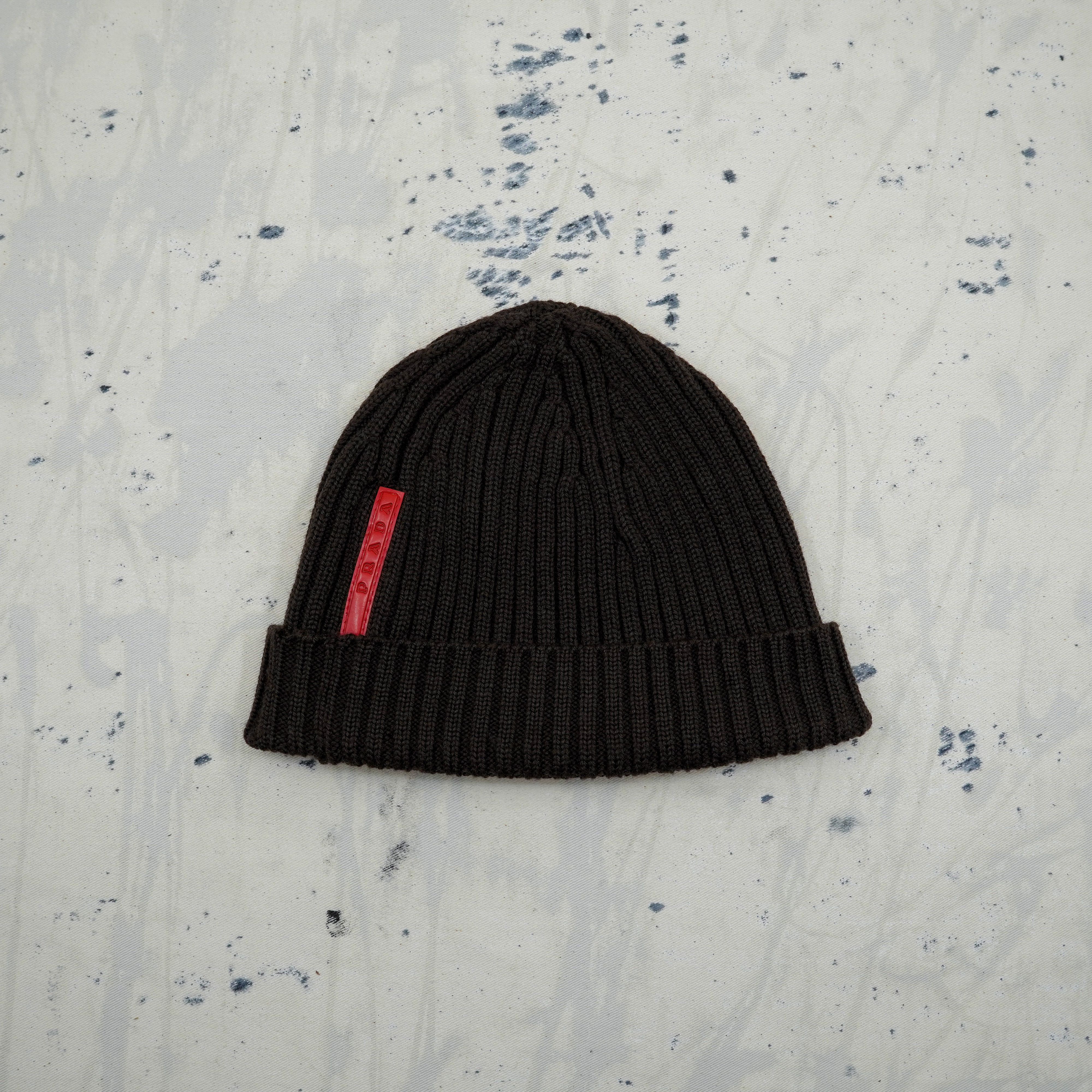 Prada Prada Sport 00s Beanie Wool Hat Red Label Logo | Grailed