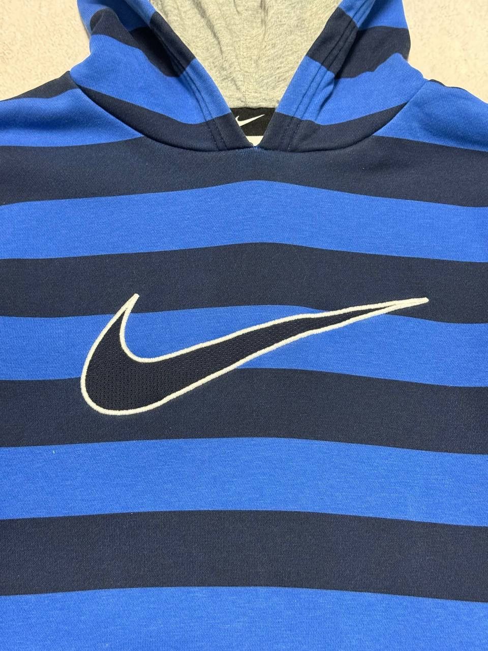 Vintage Vintage Nike Hoodie Swoosh Striped Big Logo Y2K 90s Size US XS / EU 42 / 0 - 4 Thumbnail
