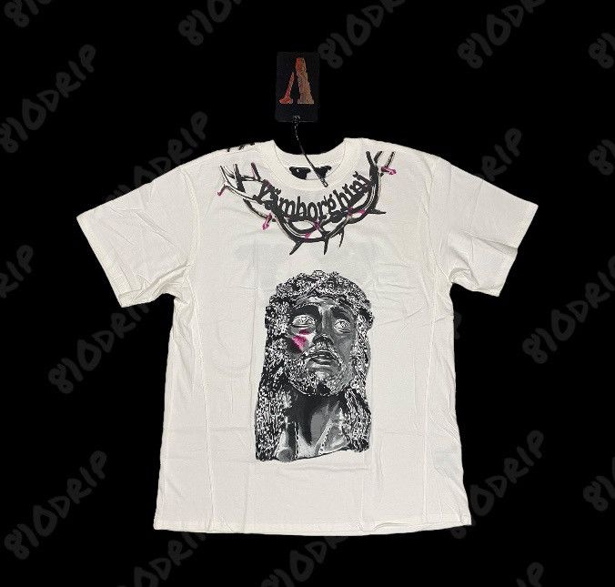Vlone Vlone Yamborghini Jesus Piece Tee Size US XL / EU 56 / 4 - 1 Thumbnail