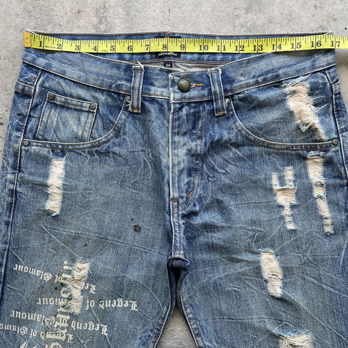 Japanese Brand Rare💥 Vintage Japanese Distressed Splash Painter Faded Jeans Size US 34 / EU 50 - 6 Thumbnail