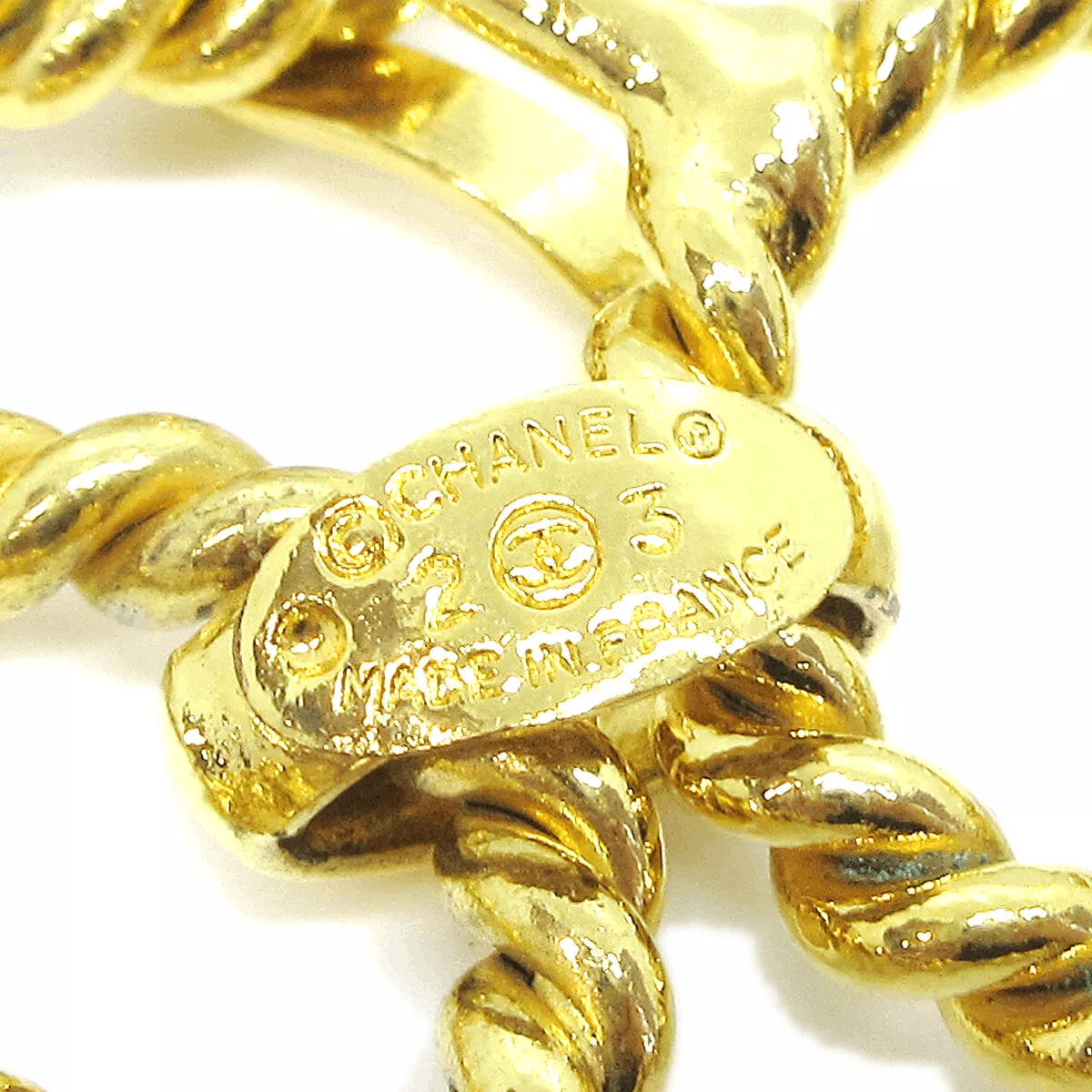 Chanel Authentic CHANEL CC Logos Charm Gold Chain Belt 23 Vintage Size ONE SIZE - 3 Thumbnail