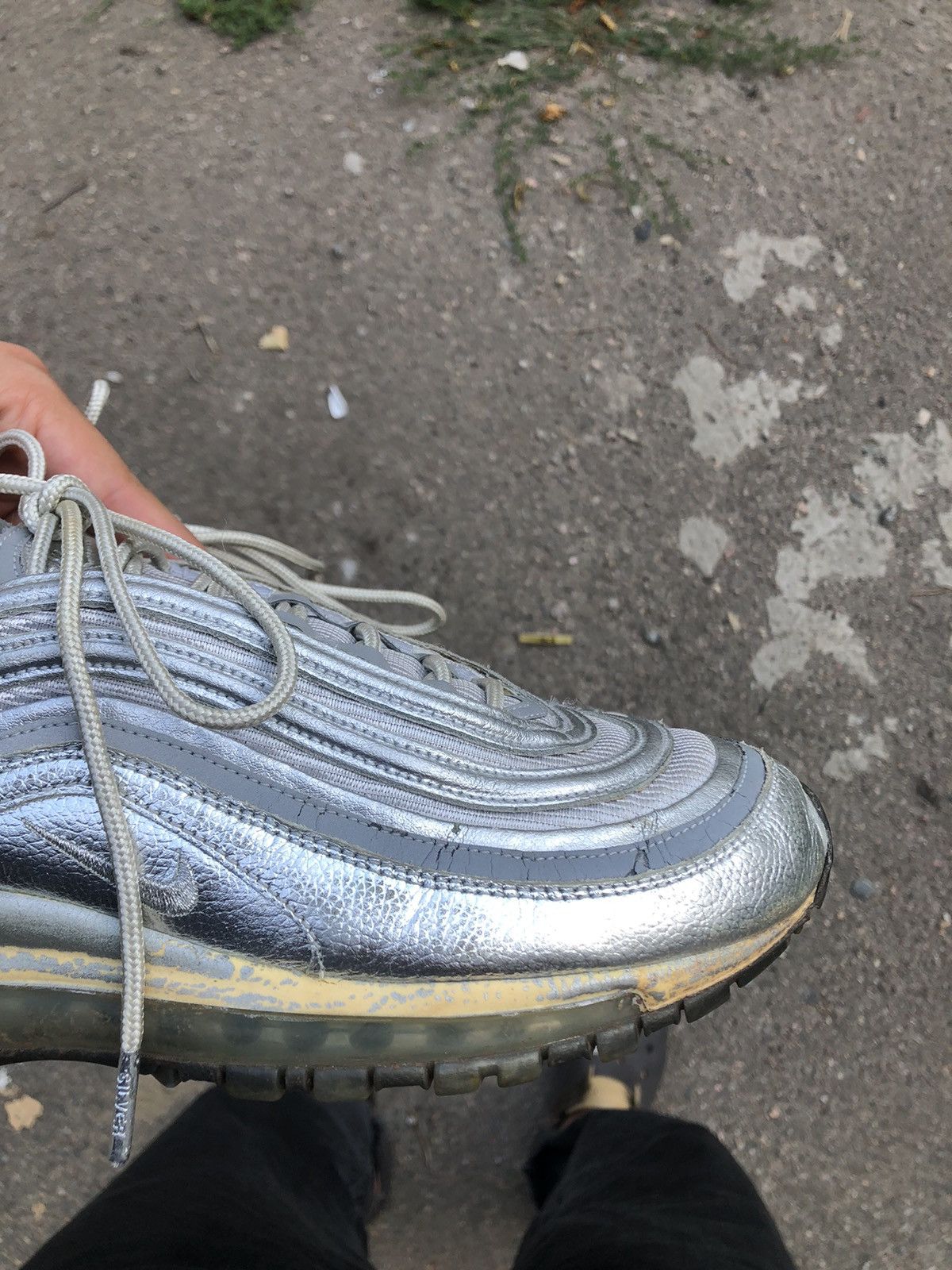 Nike × Vintage VERY RARE NIKE AIR MAX 97 SILVER REFLECTIVE DRILL Y2K 90s Size US 8.5 / EU 41-42 - 3 Thumbnail