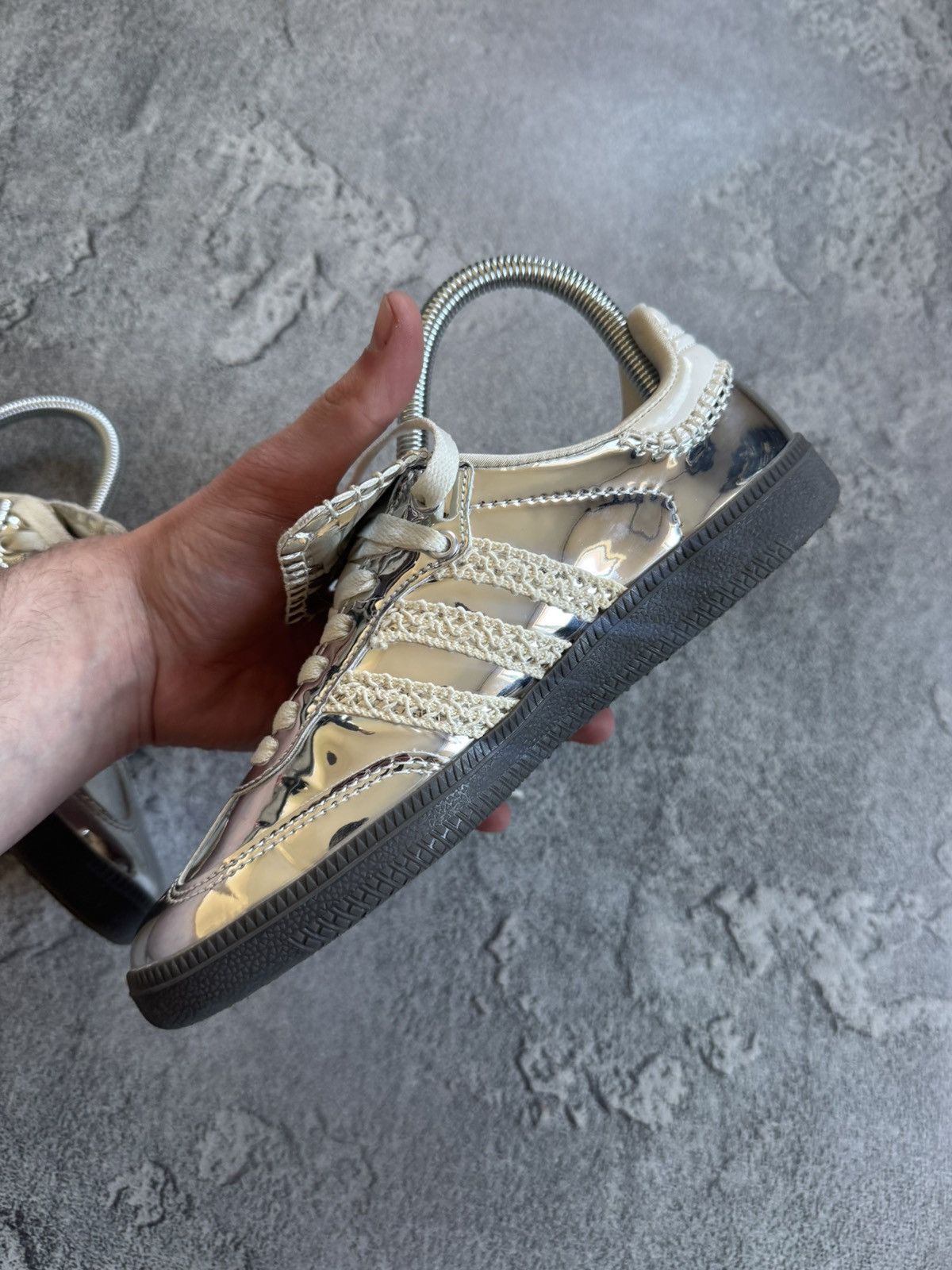 Adidas Wales Bonner & Adidas samba US5 silver metallic low sneakers Size US 5 / IT 35 - 12 Thumbnail