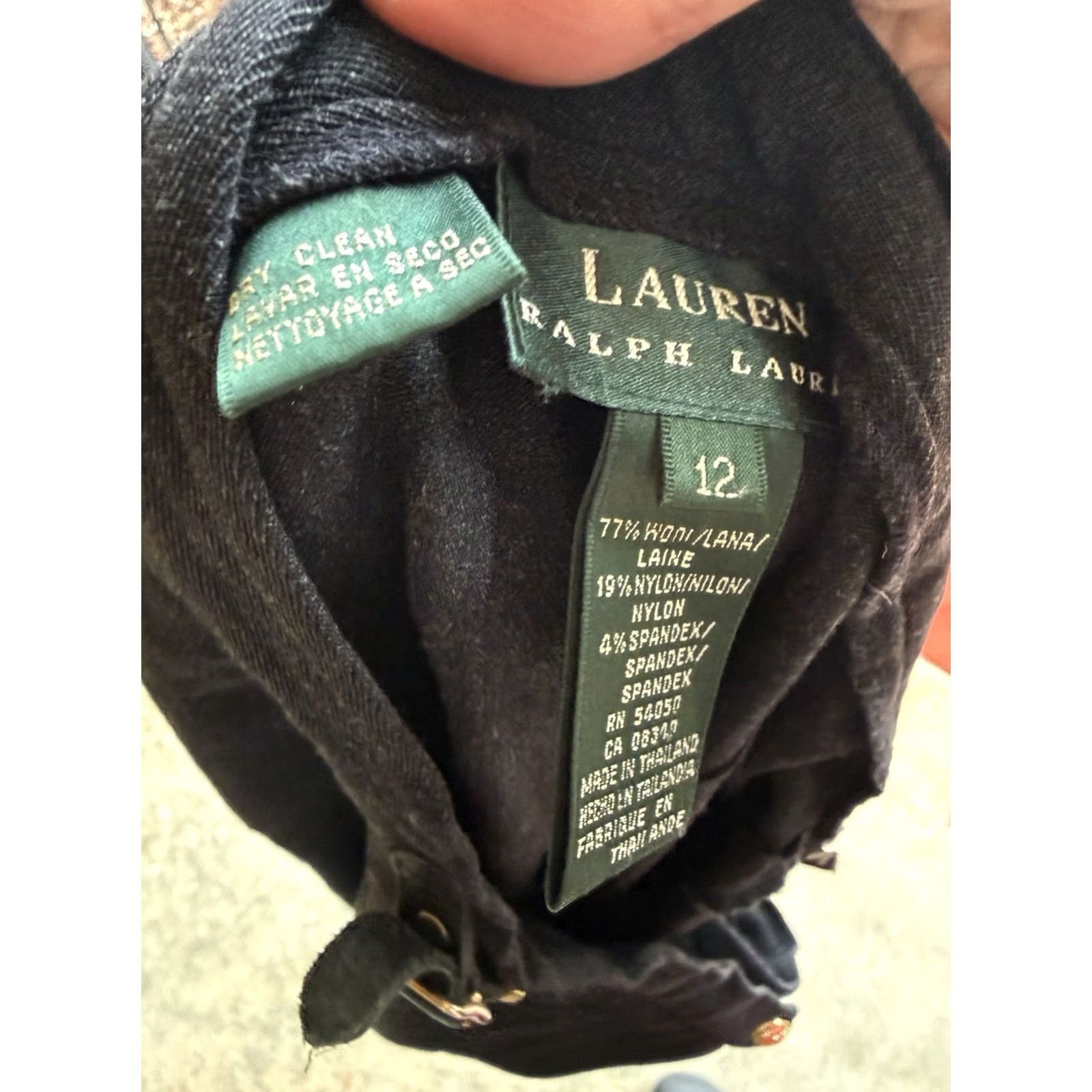 Ralph Lauren Ralph Lauren Skirt Wool Blend Pencil Knee Length Black Womens 12 Stretch Size 34" / US 12 / IT 48 - 5 Thumbnail