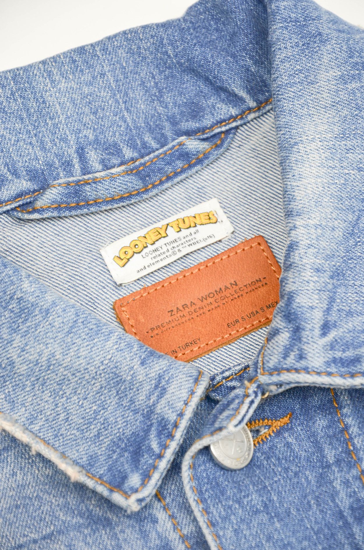 Cartoon Network ZARA Woman Looney Tunes Denim Jacket – Size S Size S / US 4 / IT 40 - 11 Thumbnail