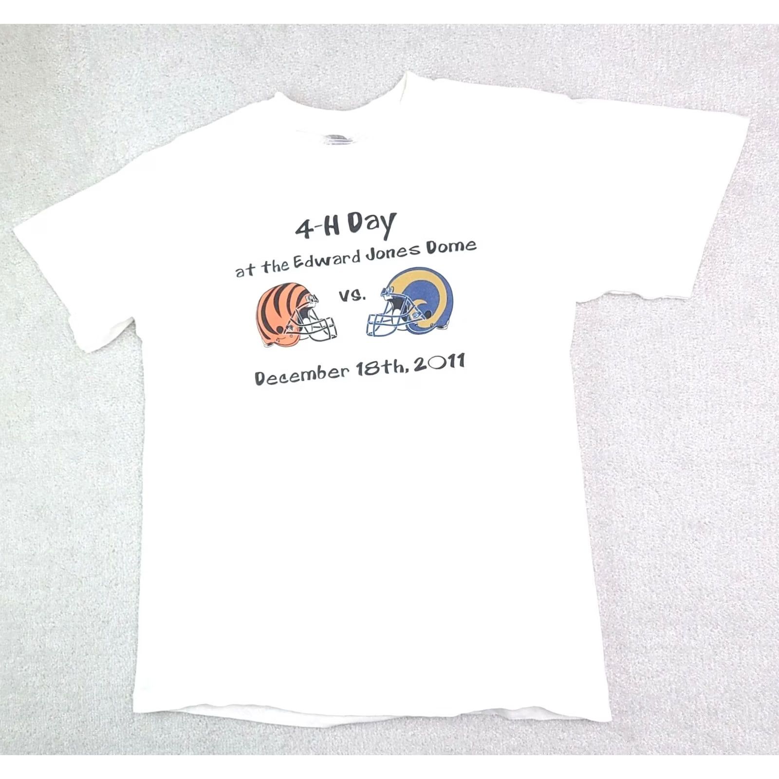 Gildan Gildan Heavy Cotton 4-H T Shirt Adult Medium White Rams NFL S/S Size US M / EU 48-50 / 2 - 2 Thumbnail