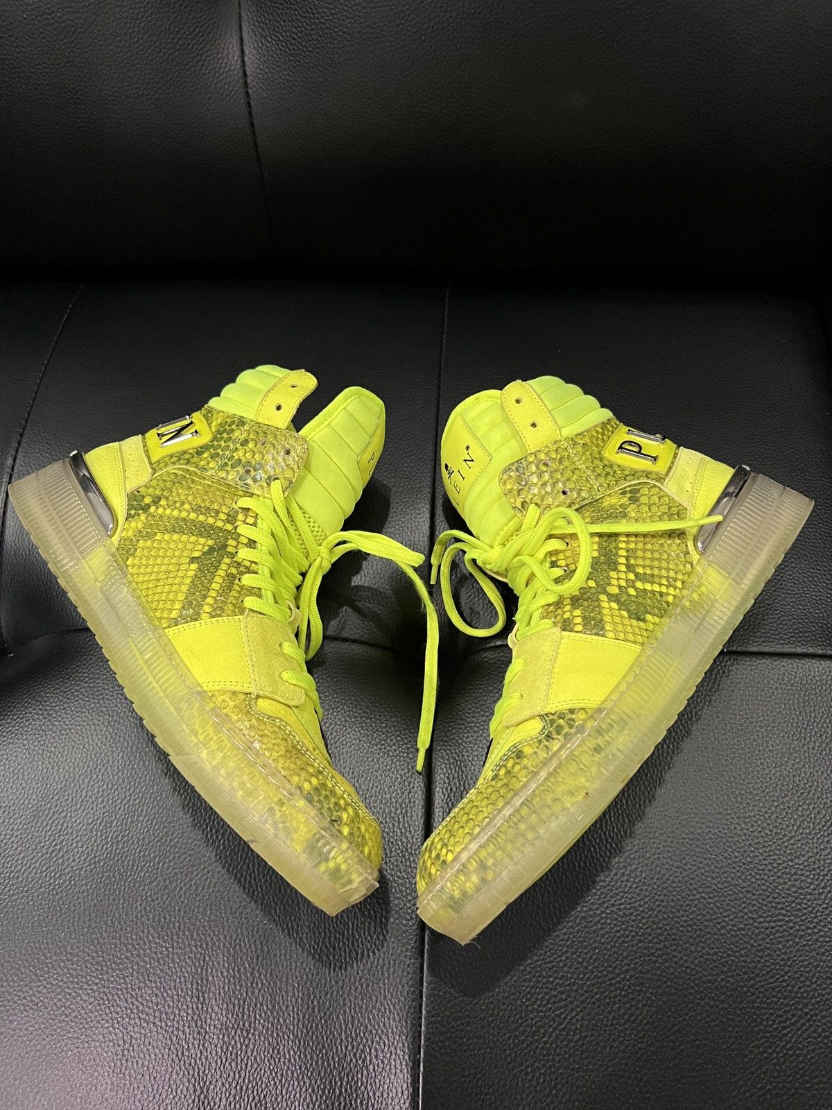 Philipp Plein Philipp Plein Snakeskin Effect “1978” Embroidered High-Top S Size US 9 / EU 42 - 6 Thumbnail