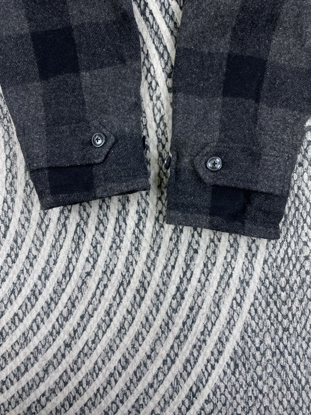 Woolrich Woolen Mills 🔥Vintge Woolrich X Rattle Trap Grey Checked Wool Jacket Size US M / EU 48-50 / 2 - 11 Thumbnail