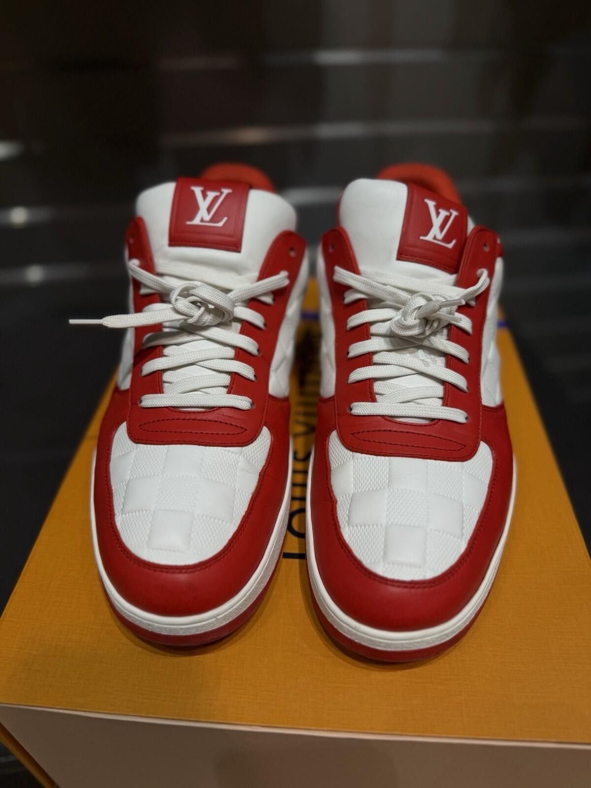 Louis Vuitton Louis Vuitton Rivoli Red Low Top Sneakers Size 10LV/11US Size US 11 / EU 44 - 8 Thumbnail