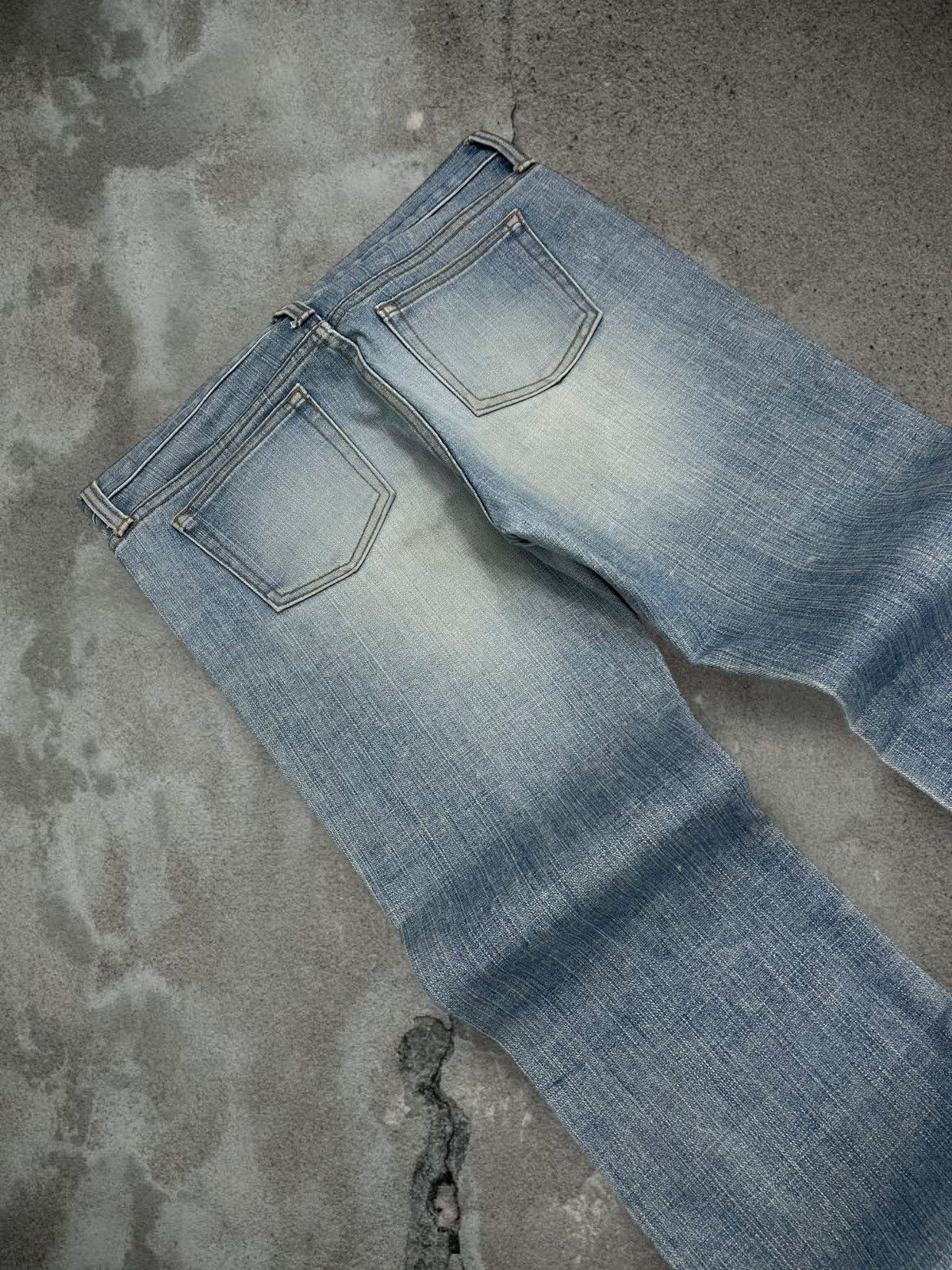 Yohji Yamamoto Vintage Japan Designer Yohji Yamamoto Ined Flared Blue Denim Size US 30 / EU 46 - 16 Thumbnail