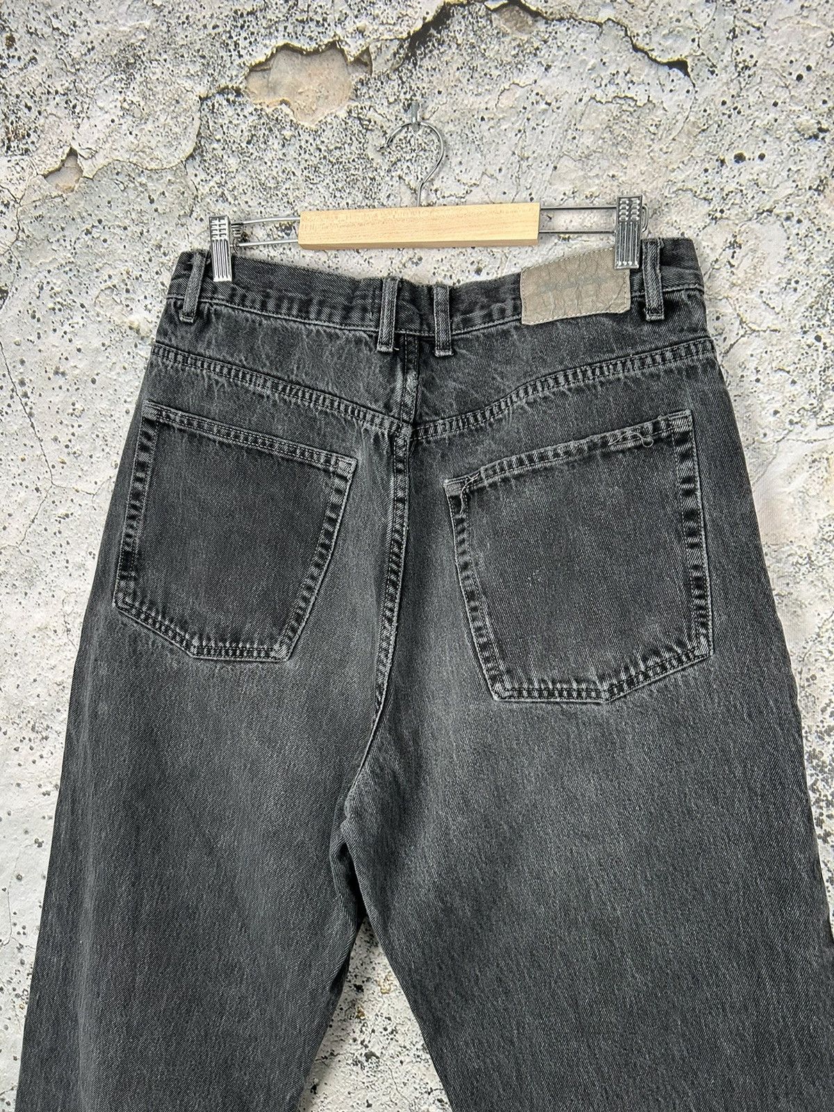 Pull & Bear Washed Black Baggy Denim Jeans Rap Streetwear Hype Skate Size US 32 / EU 48 - 5 Thumbnail