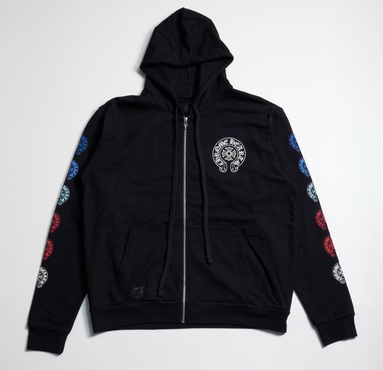 Chrome Hearts CHROME HEARTS Multi Color Horseshoe Logo Zip Up Hoodie BLACK Size M / US 6-8 / IT 42-44 - 2 Thumbnail