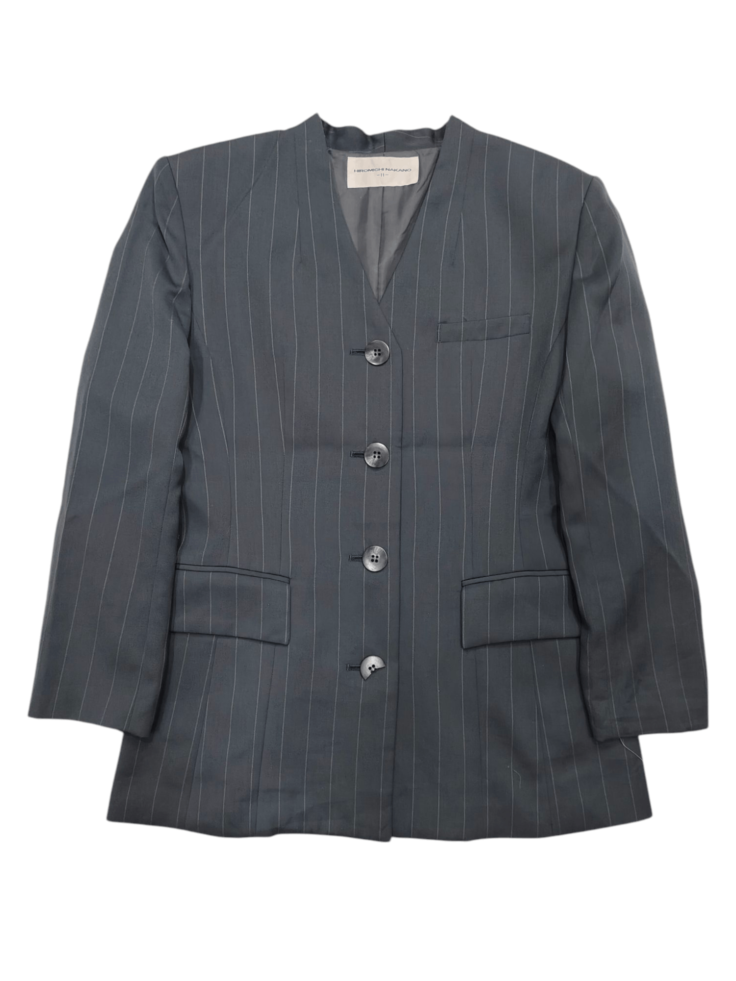 Japanese Brand 🇯🇵 Vtg Hiromichi Nakaro Striped Blazer Jacket Size L / US 10 / IT 46 - 1 Thumbnail