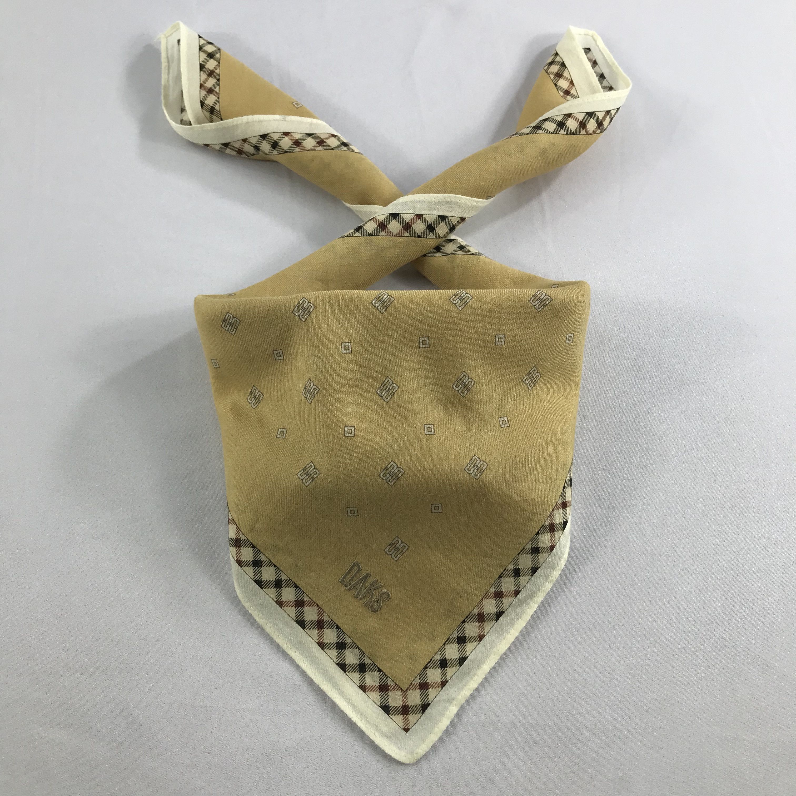 DAKS × Vintage Daks Bandana / Handkerchief / Neckerchief - S2658 Size ONE SIZE - 3 Thumbnail