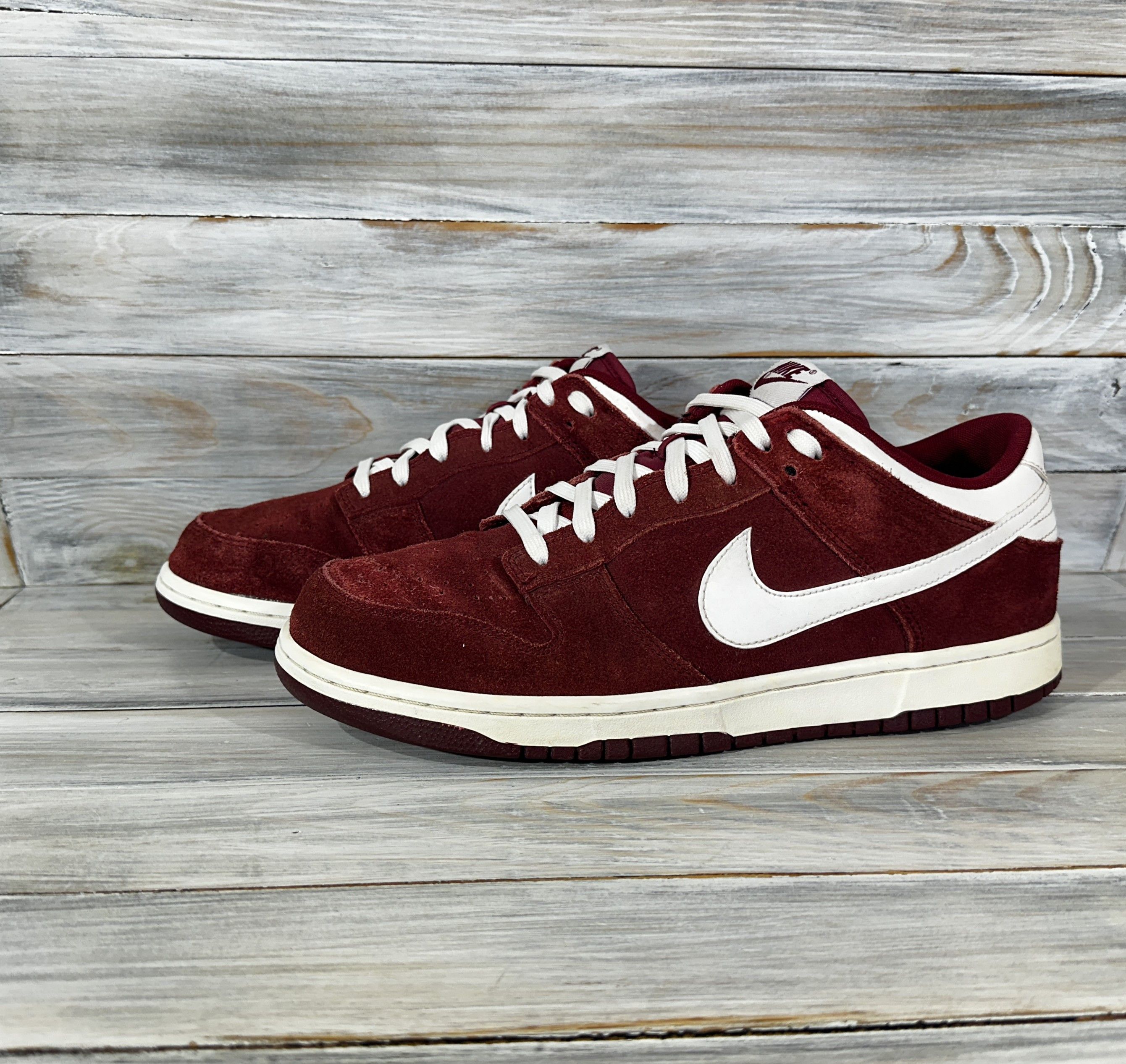 Nike Nike Dunk Low Team Red Suede Sneakers Very Rare Sport Shoes Size US 10 / EU 43 - 5 Thumbnail