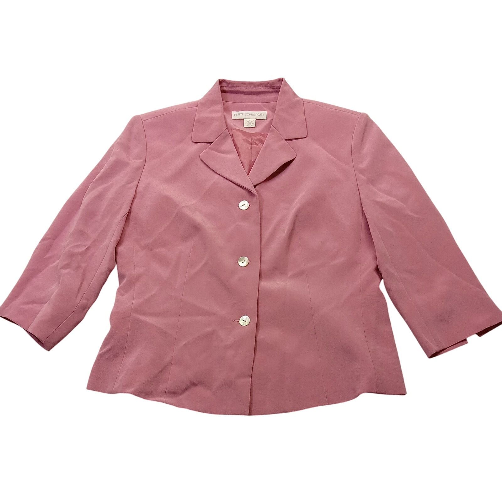 & Other Stories Petite Sophisticate Blazer Jacket 4 Women's Silk Lined Rose Size S / US 4 / IT 40 - 1 Thumbnail