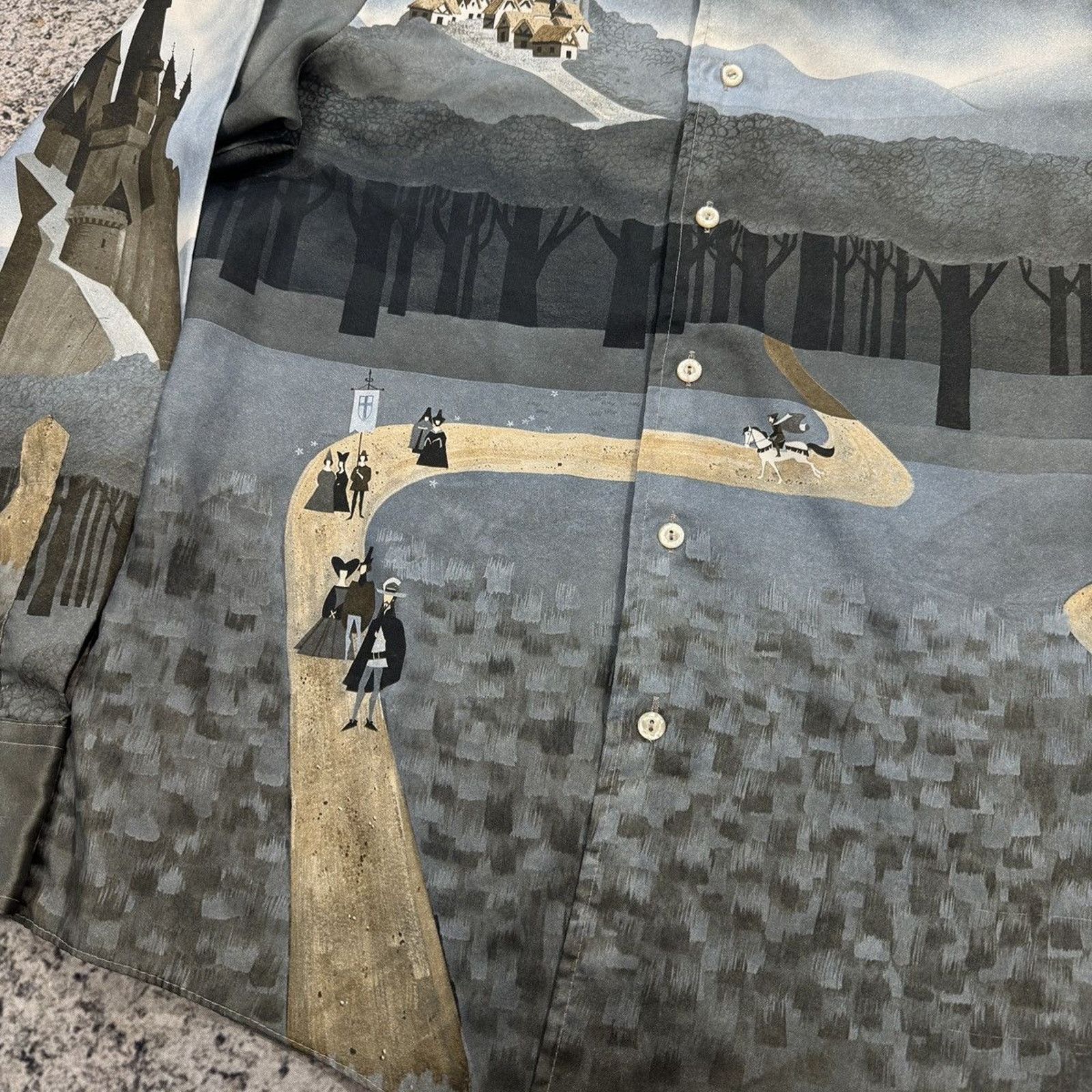 Vintage Vintage 70s Kennington Disney Shirt Castle Print Size US M / EU 48-50 / 2 - 7 Thumbnail