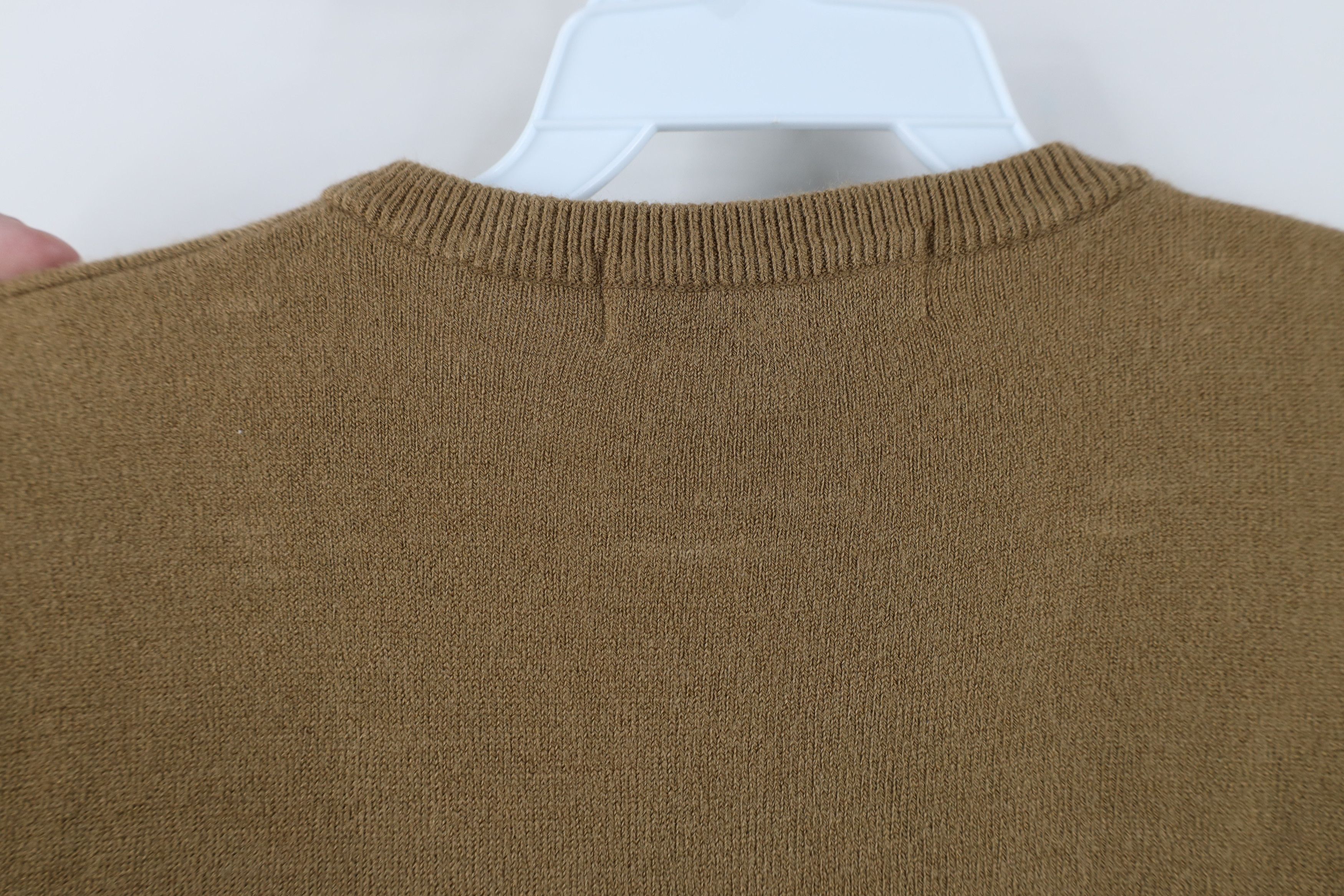 Vintage Vintage Y2K Streetwear Soft Knit V-Neck Sweater Vest Brown Size US XXL / EU 58 / 5 - 9 Thumbnail