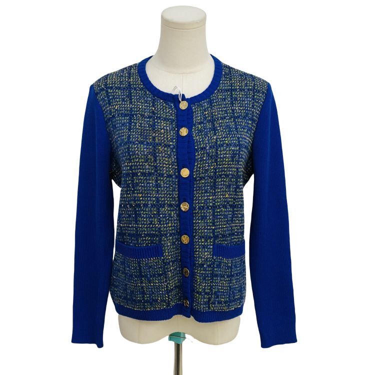 Yves Saint Laurent Yves Saint Laurent Blue Knit Cardigan Size M Size M / US 6-8 / IT 42-44 - 1 Thumbnail