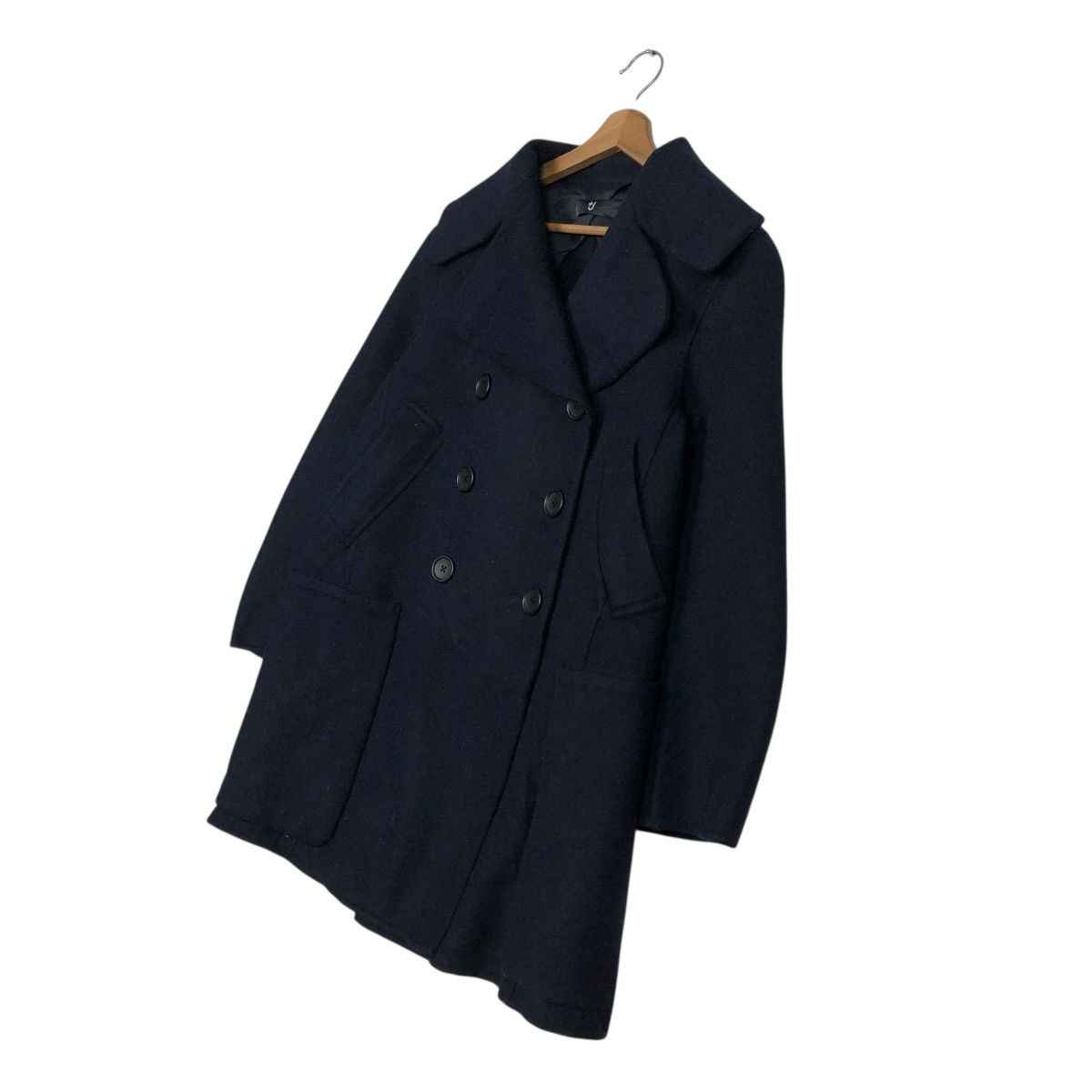 Jil Sander 🔥RICH BLACK WOOL LONG JACKET JILL SANDER J+ DOUBLE COLLAR Size US M / EU 48-50 / 2 - 4 Thumbnail