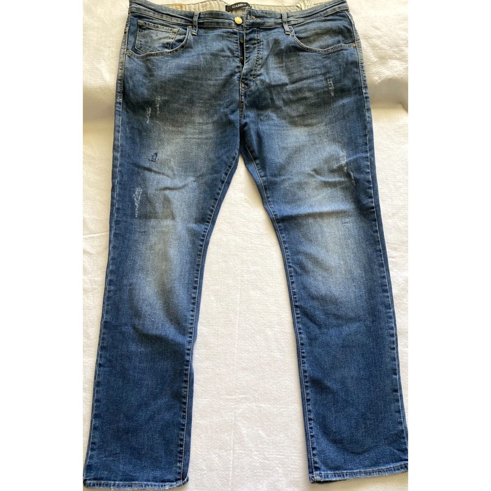 Vintage Gabbia Denim Jeans Men’s 42X34 Blue Denim Regular Fit Button Modern / 21-45 Size US 38 / EU 54 - 2 Thumbnail