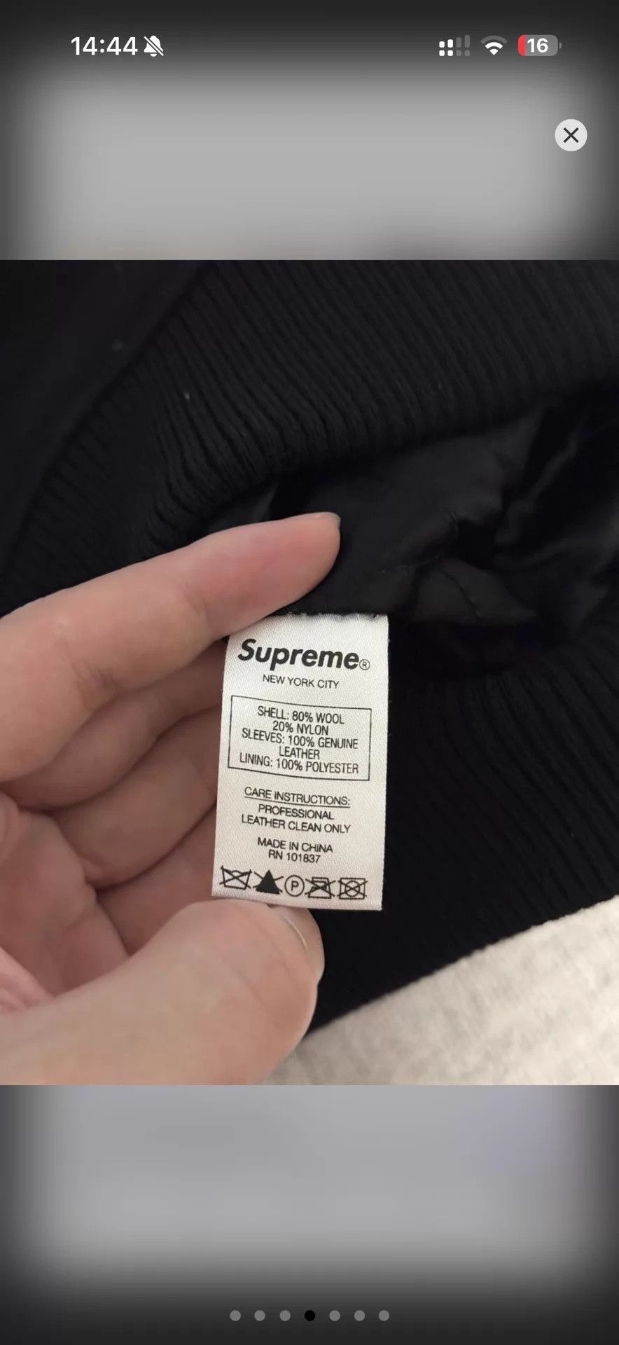 Supreme Supreme Phantom Motion Logo Varsity Jacket Black M Size US M / EU 48-50 / 2 - 3 Thumbnail
