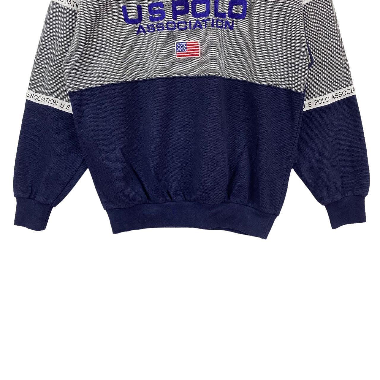 U.S. Polo Assn. Vintage US POLO ASSOCIATION Embroidered Half Zipper Sweater Size L / US 10 / IT 46 - 4 Thumbnail