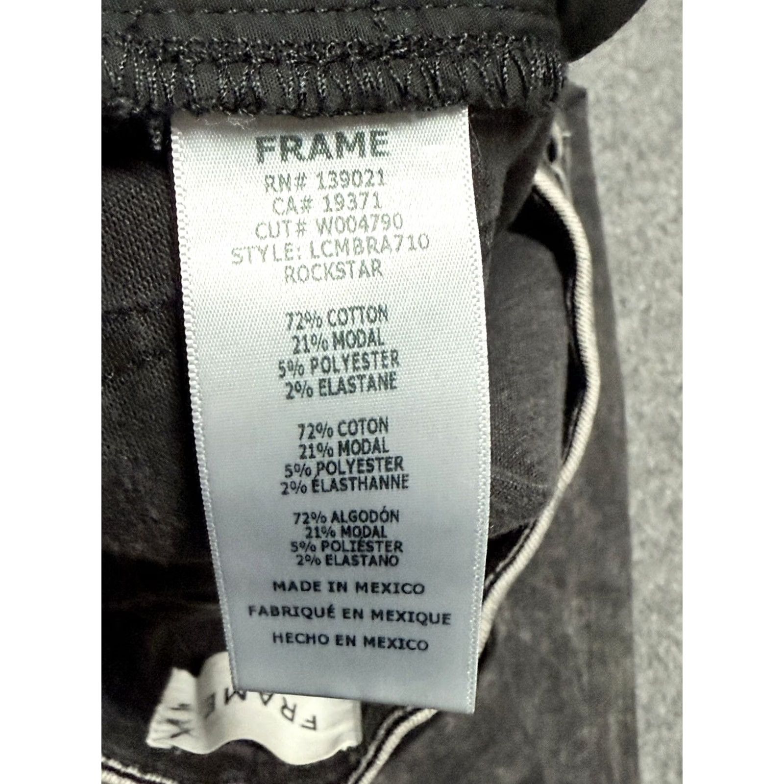 Frame FRAME Le Crop Mini Boot Jeans Womens 30 Black Distressed Denim 5-Pocket Cropped Regular Stretch Modern Vintage: No N/A Size 30" / US 8 / IT 44 - 6 Thumbnail