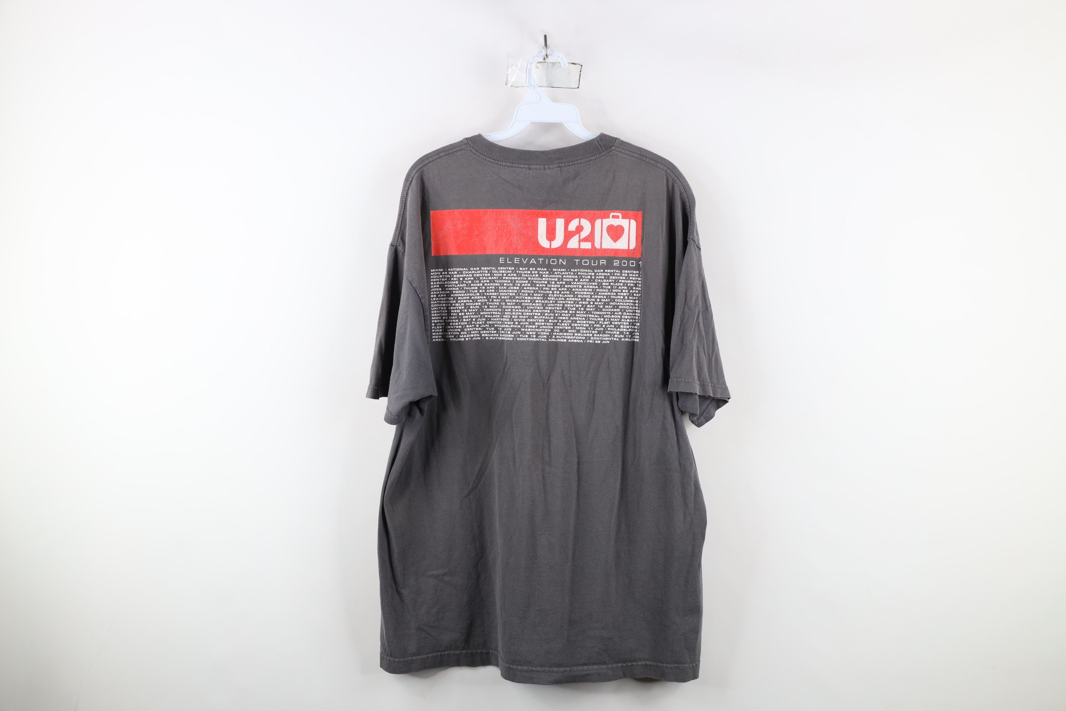 Vintage Vintage Y2K 2001 Elevation Tour U2 Band T-Shirt Gray USA Size US XL / EU 56 / 4 - 12 Thumbnail