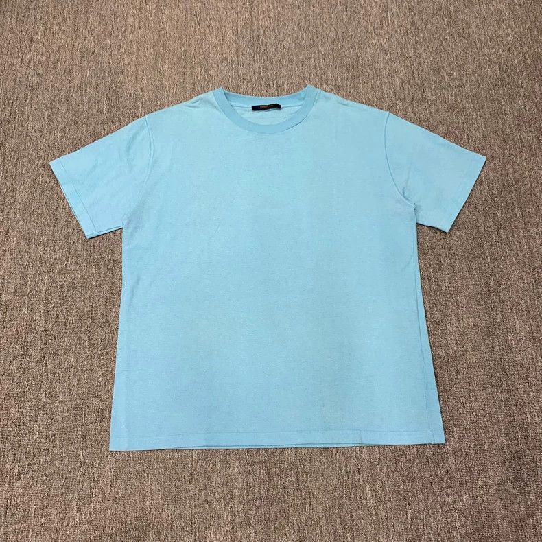 Louis Vuitton Louis Vuitton Blue simple inverted label short sleeve Size US XL / EU 56 / 4 - 1 Thumbnail