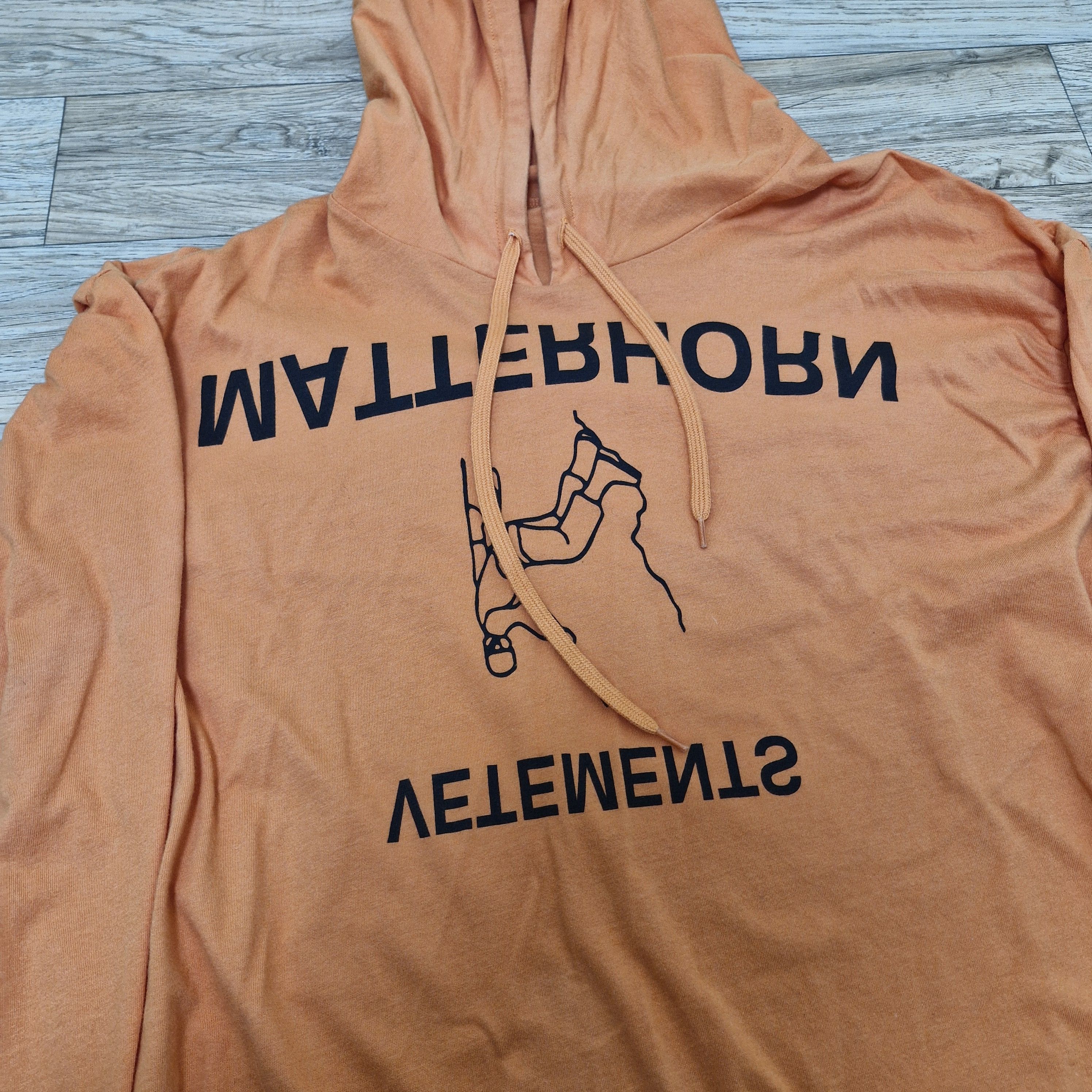 VETEMENTS SS18 'Matterhorn' Oversized Orange Hoodie - www