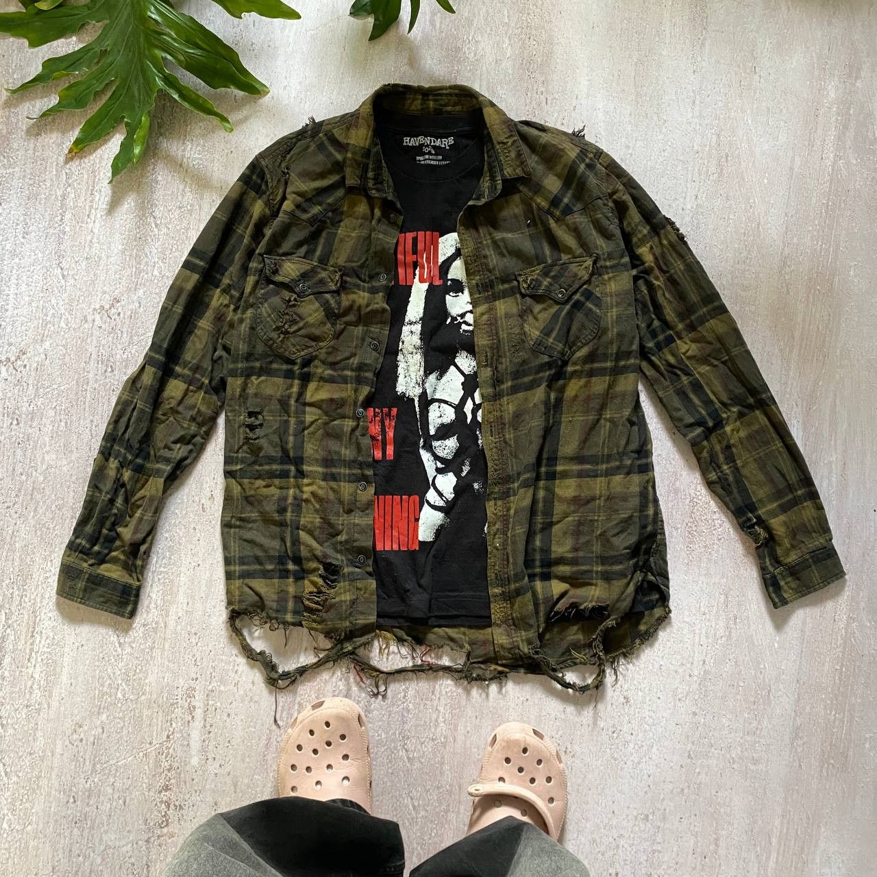 Japanese Brand × Vintage VINTAGE Y2K DISSTRESSED DESIGNER AMAZING SHIRT Size US L / EU 52-54 / 3 - 1 Thumbnail