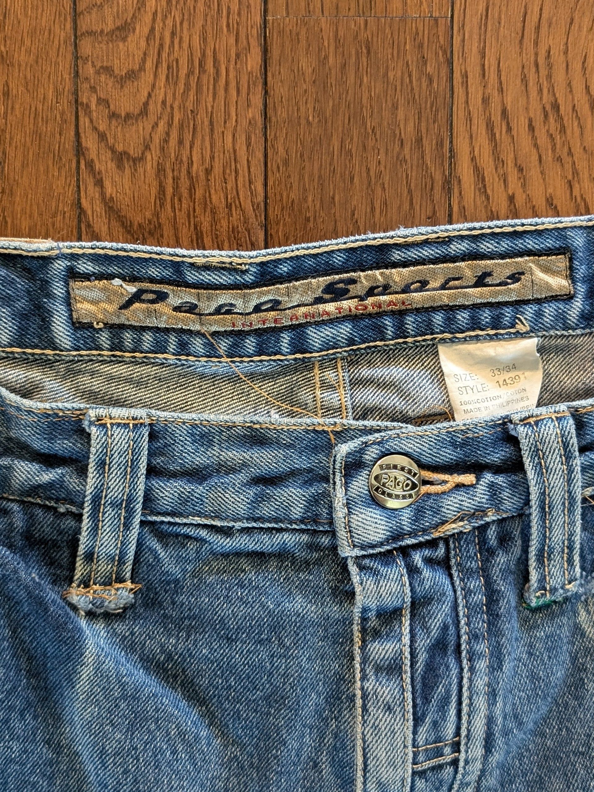 Mecca 90's Vintage Paco Sport Blue Jeans - Size: 34x28 Size US 34 / EU 50 - 6 Thumbnail