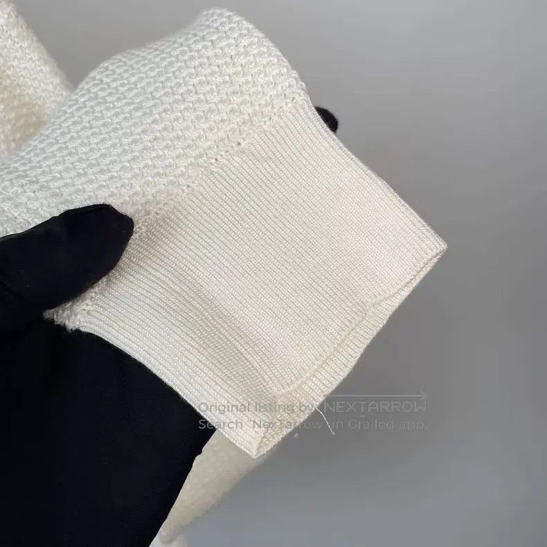Loro Piana Loro Piana White round neck knit slim fit cardigan Size XS / US 0-2 / IT 36-38 - 6 Thumbnail