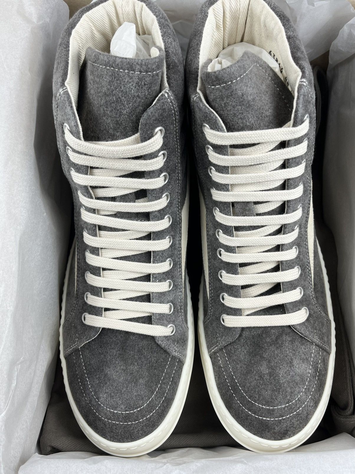 Rick Owens FW24 Rick Owens Vans Vintage Sneaks High Moleskin DRKSHDW Size US 11 / EU 44 - 4 Thumbnail